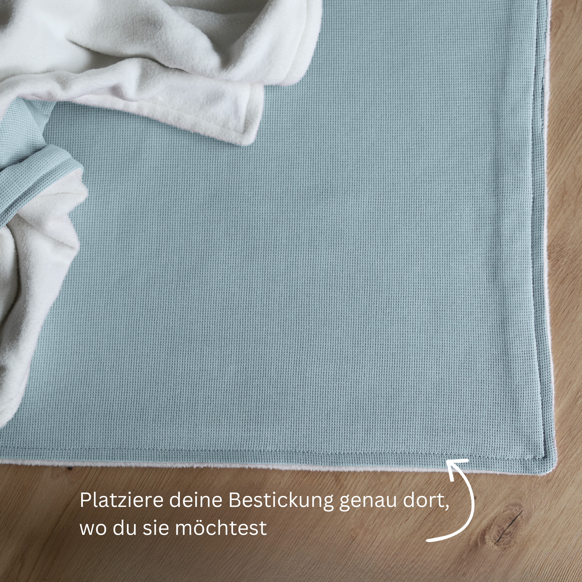 Sommerdecke aus Baumwolle · 150 x 210 cm · Mint Blau