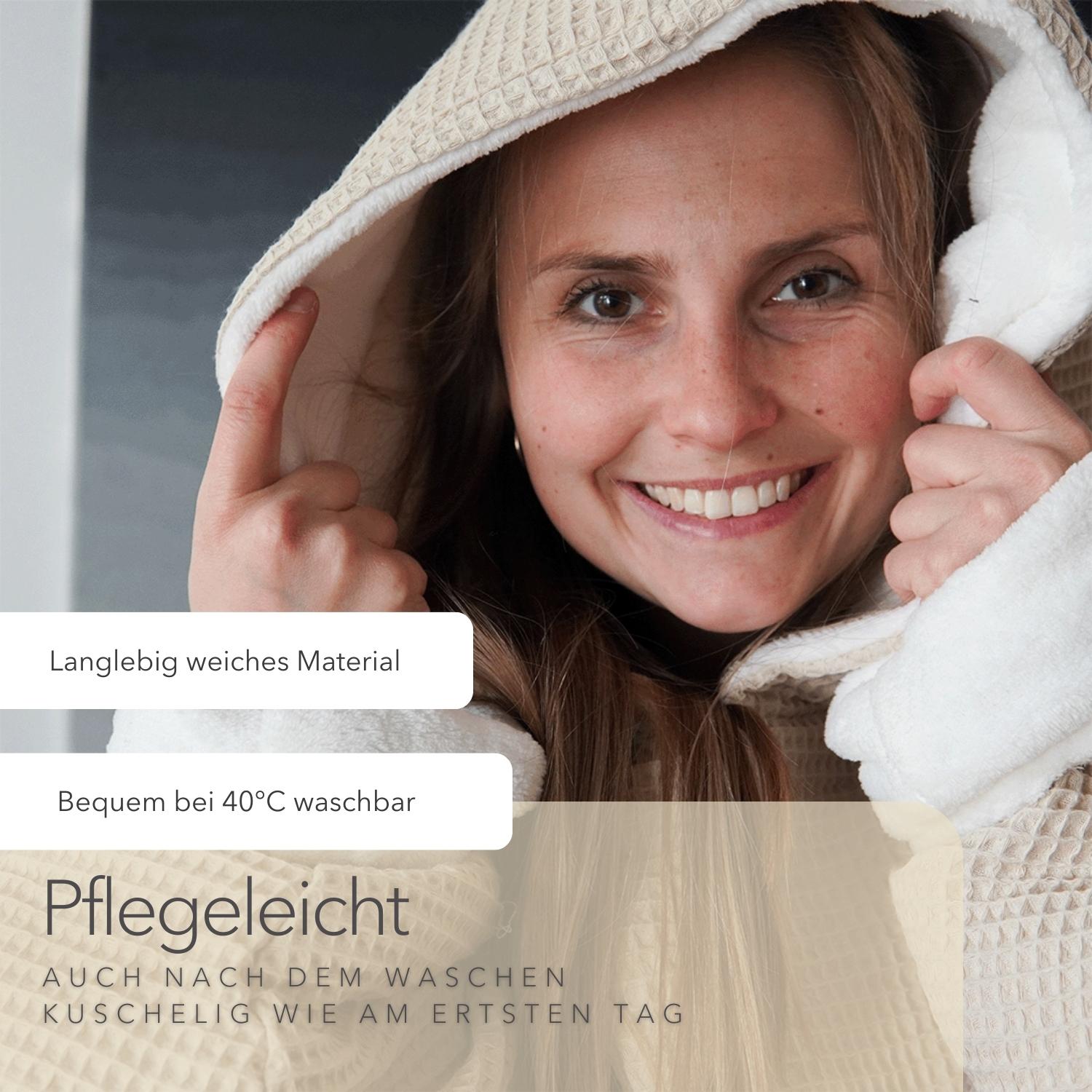 Kuschel-Hoodie mit Kapuze • Creme • Sandweiß