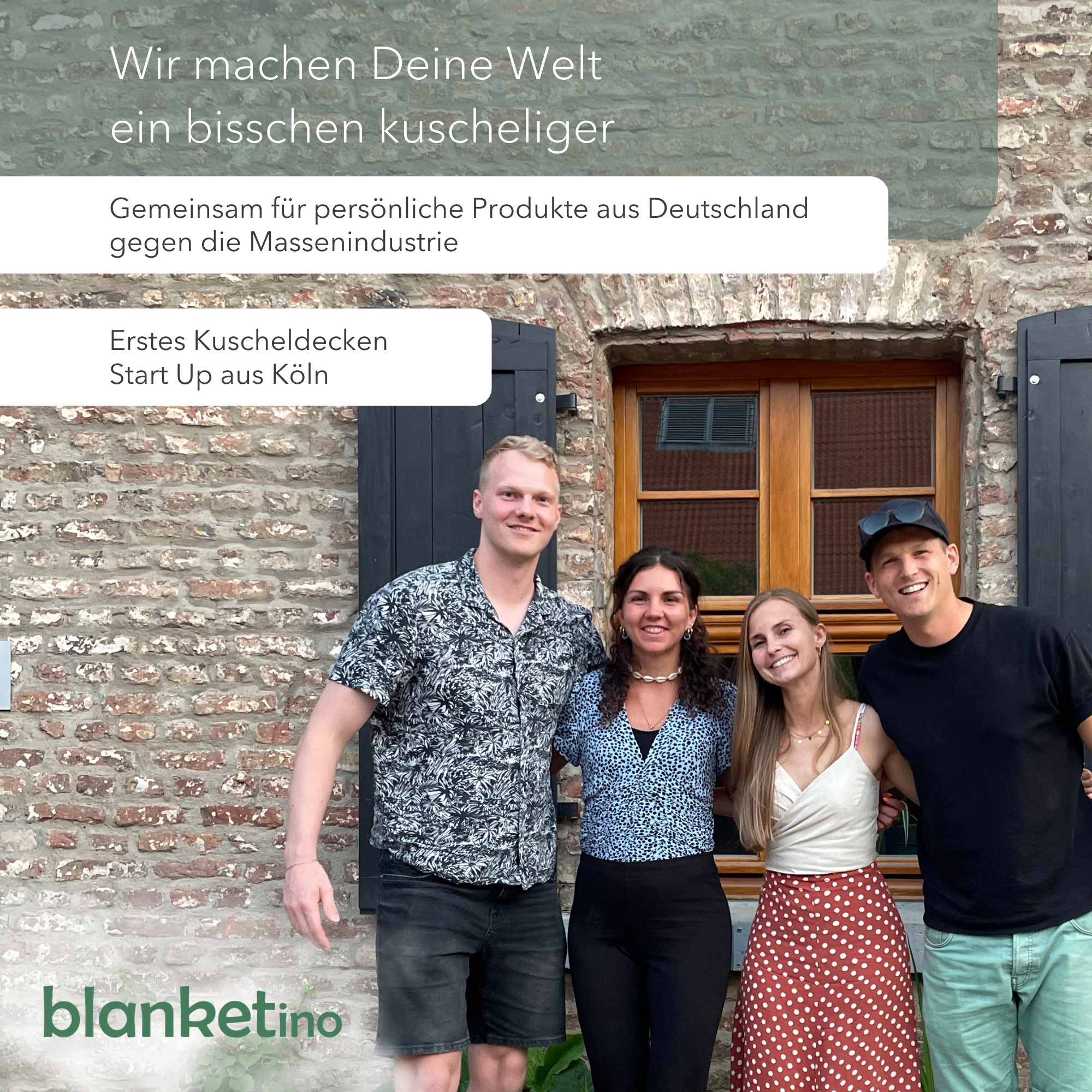 Kuscheldecke mit Baumwollstrick · Mint