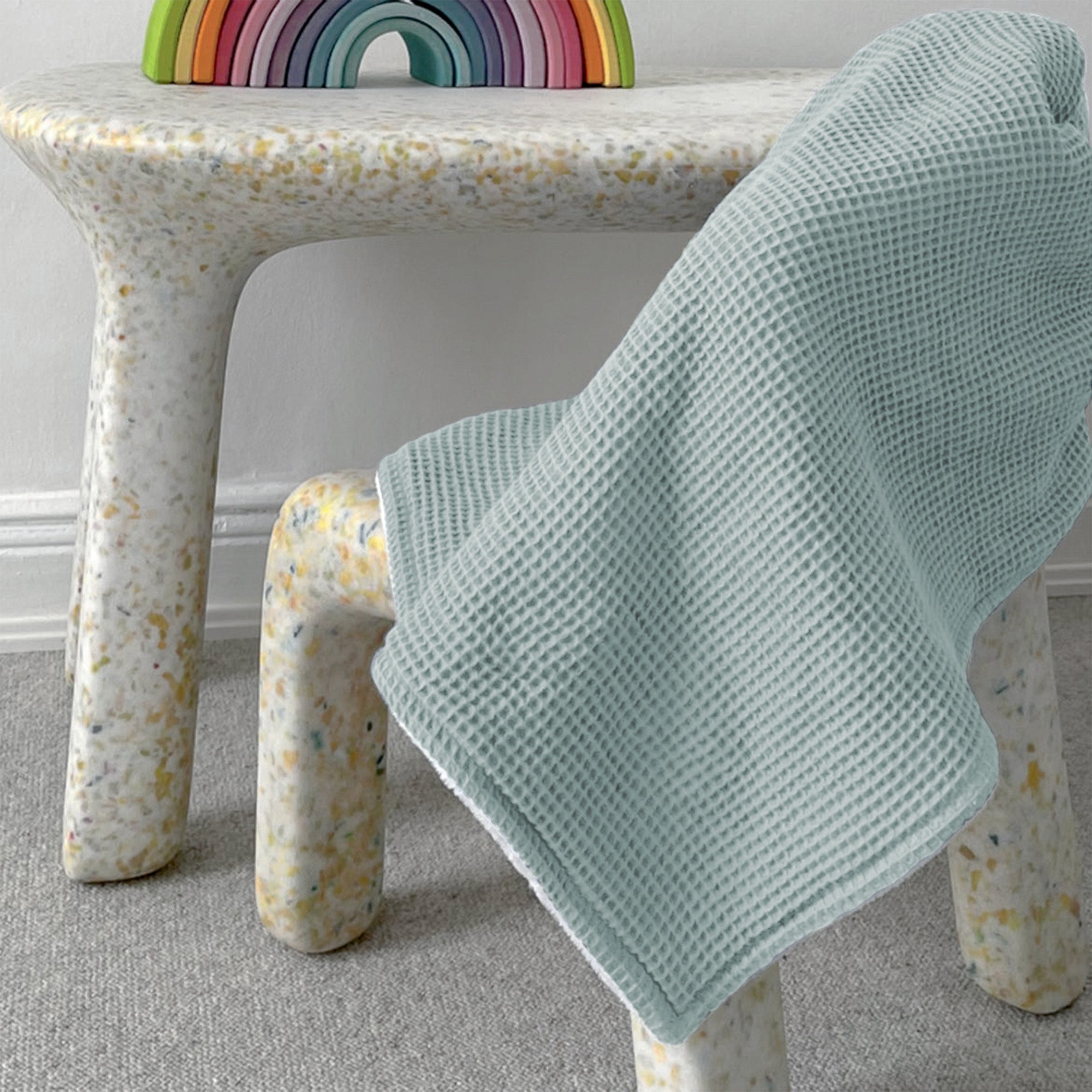 Babydecke mit Namen - 70 x 100 cm • Mint