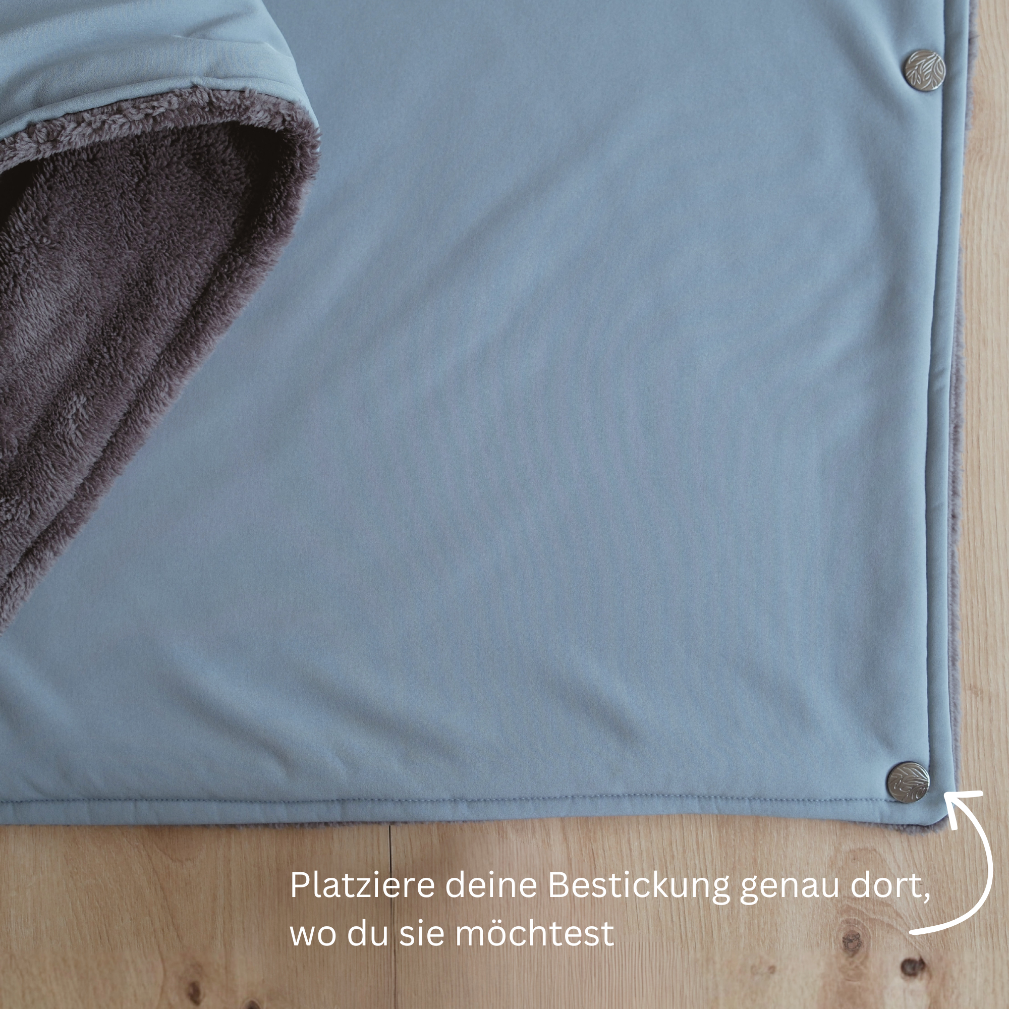 Campingdecke mit Knöpfen · Outdoor · 150x210 cm · Himmelblau