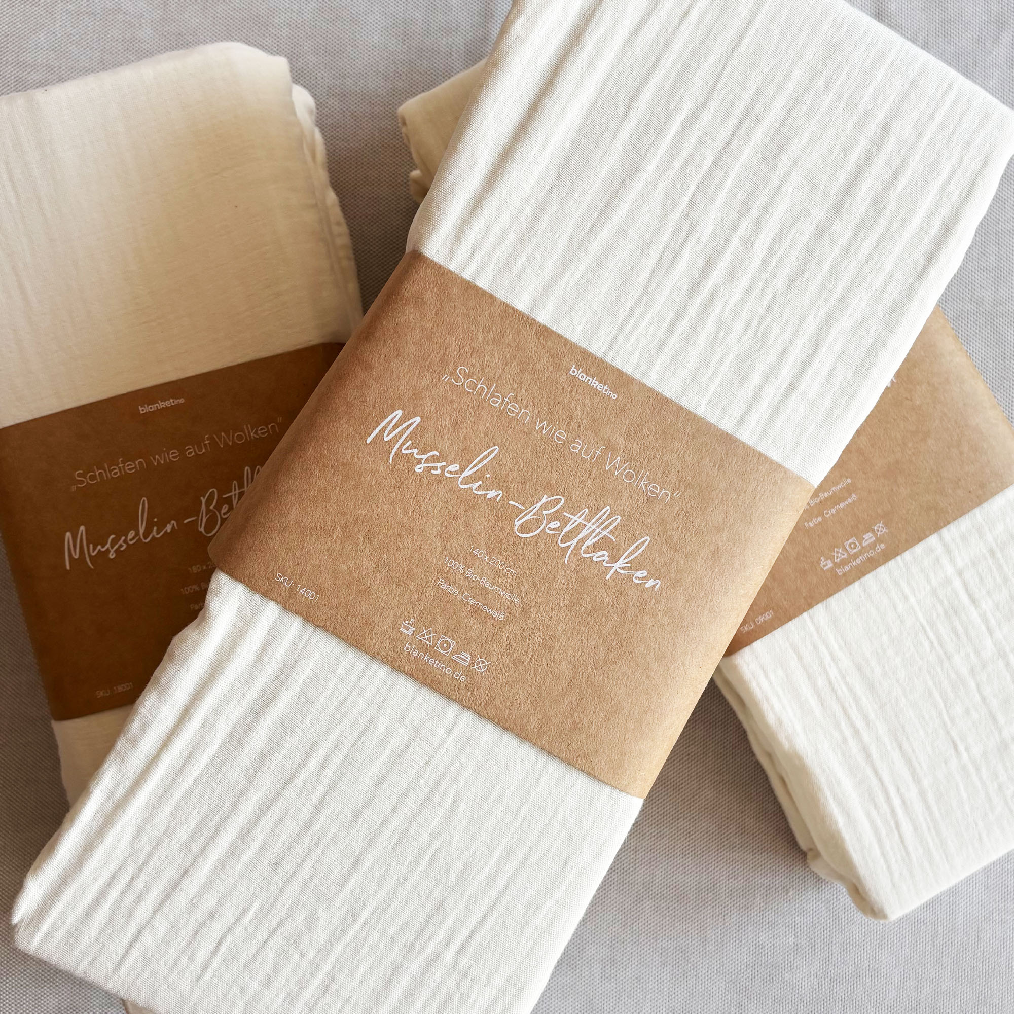 Bio Musselin Spannbettlaken