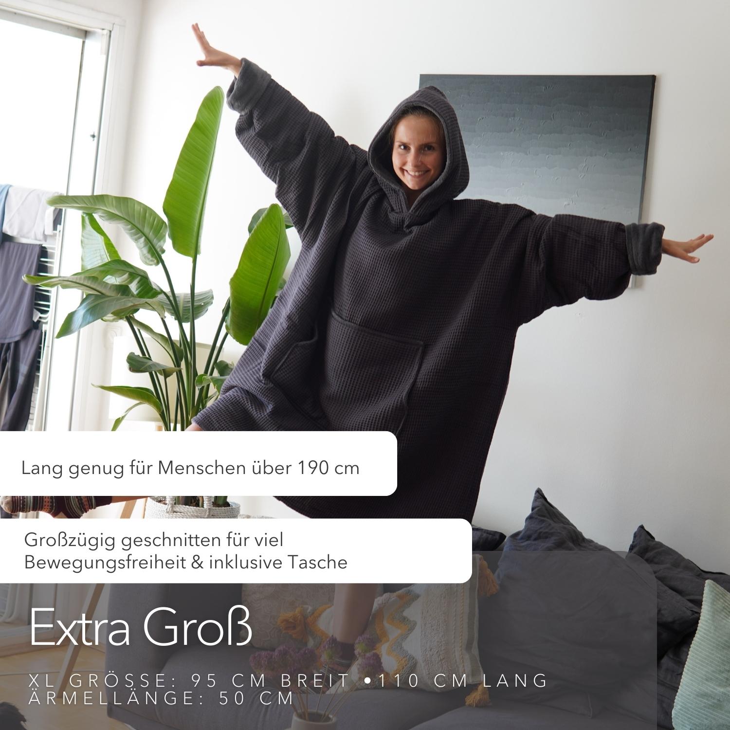 Kuschel-Hoodie mit Kapuze • Vulkangrau