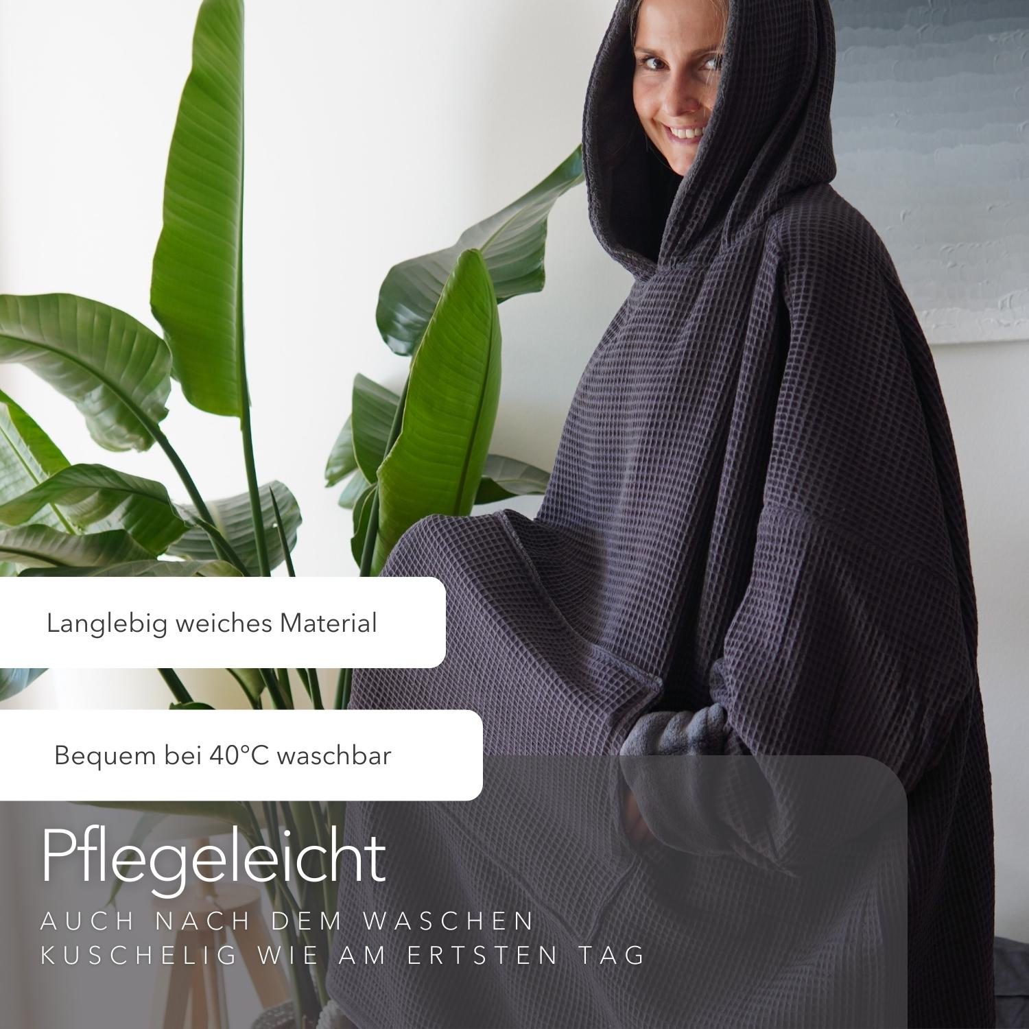 Kuschel-Hoodie mit Kapuze • Vulkangrau