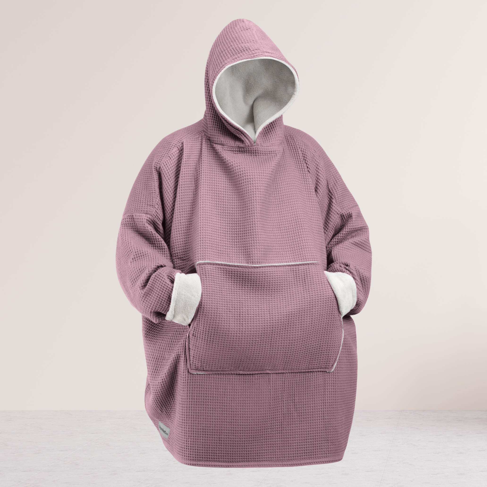 Kuschel-Hoodie mit Kapuze • Altrosa • Sandweiß