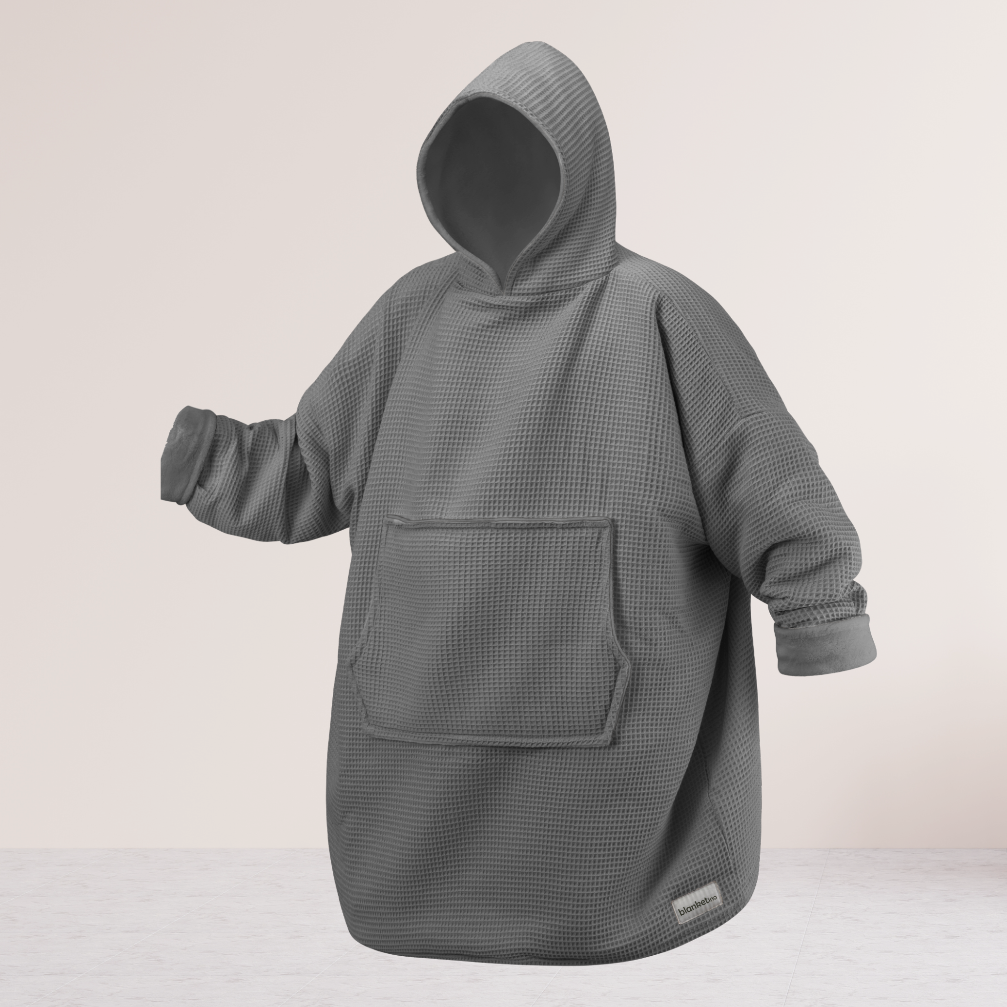 Kuschel-Hoodie mit Kapuze • Dunkelgrau