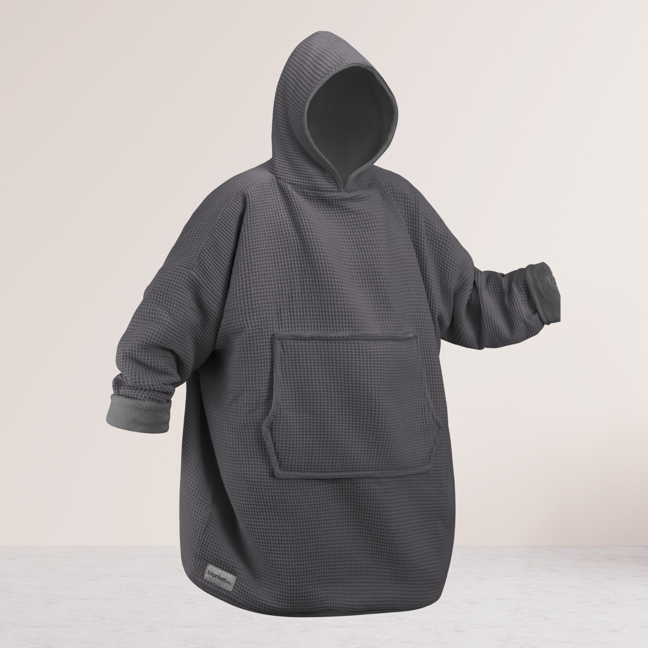 Kuschel-Hoodie mit Kapuze • Vulkangrau