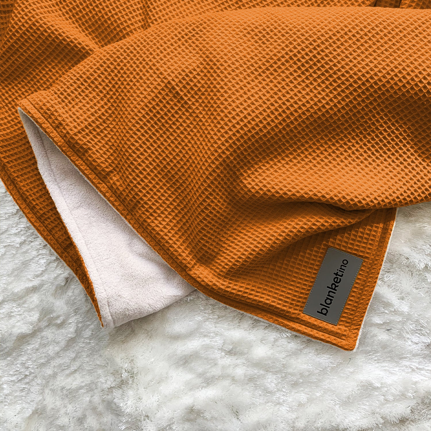 Babydecke mit Namen - 70 x 100 cm • Cognac