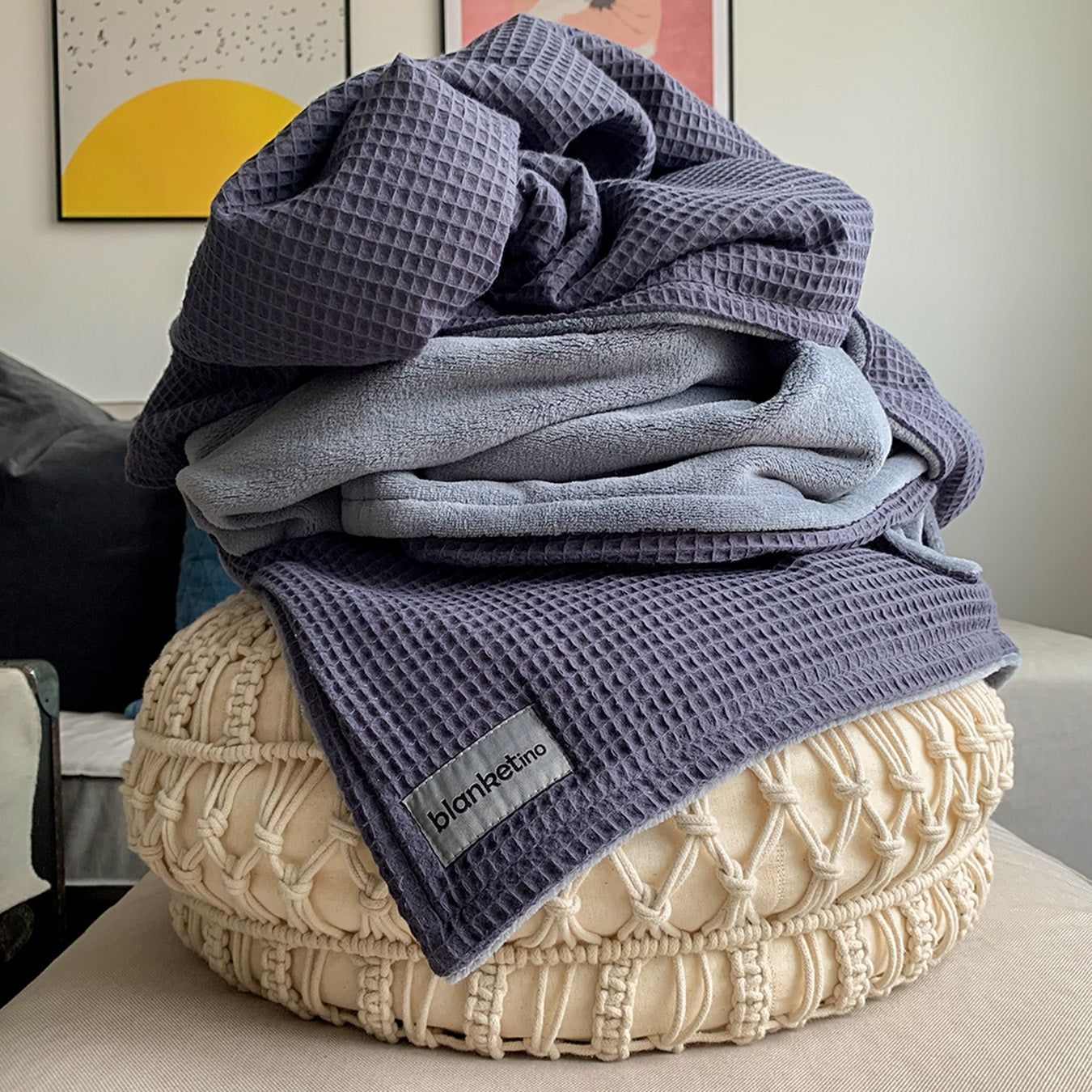 Kuscheldecke "Vollkommen" Nachtblau