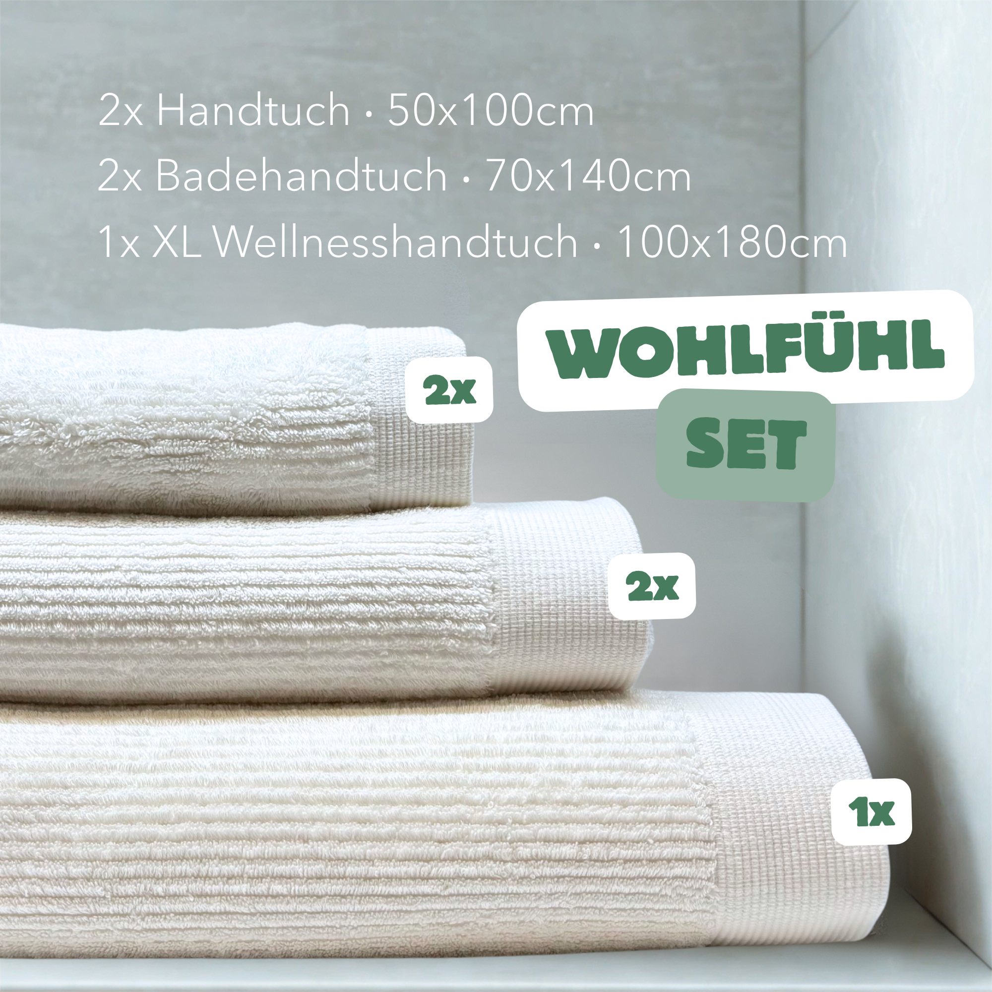 Kuschelige Handtücher im Wohlfühl-Set