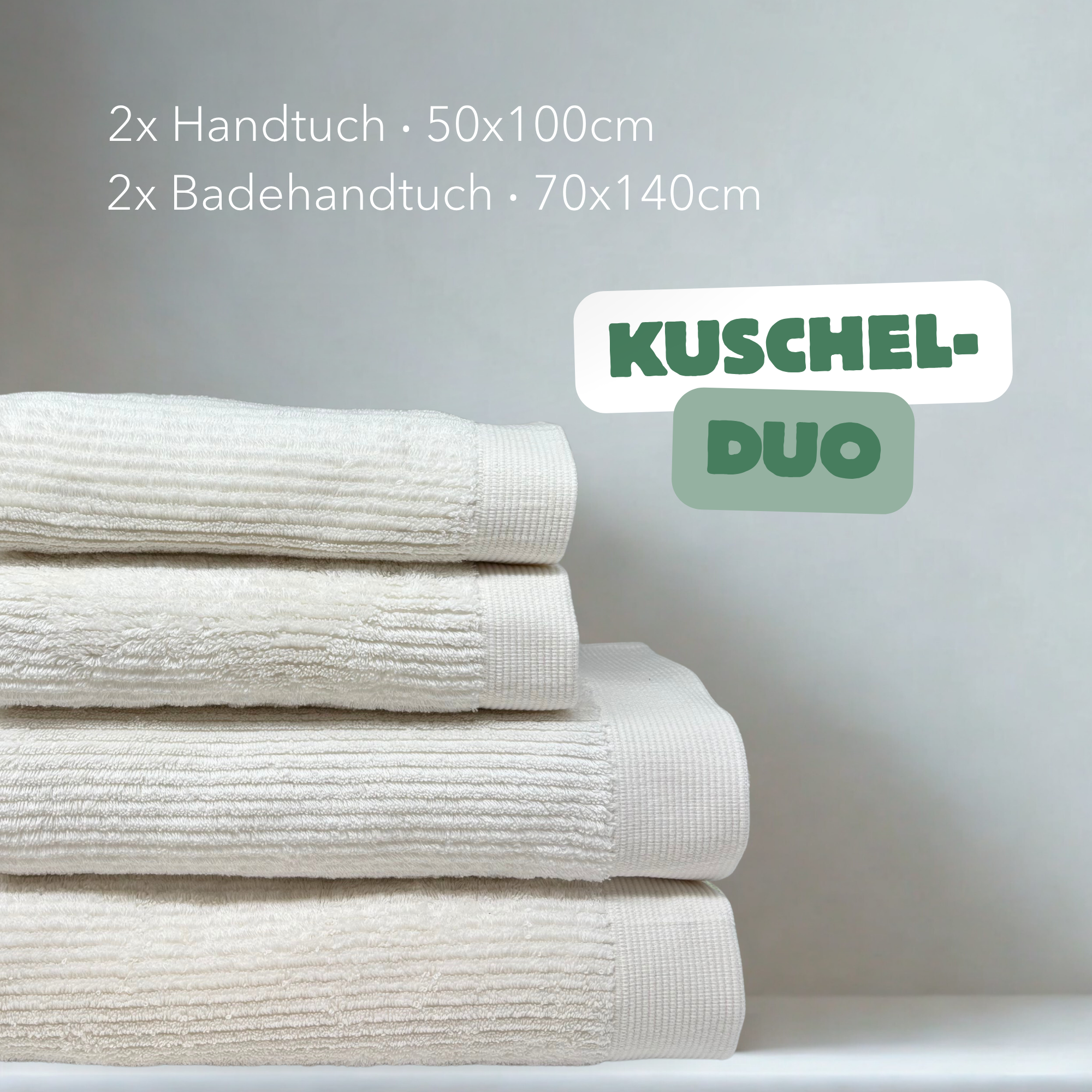 Kuschelige Handtücher im Kuschel-Duo-Set