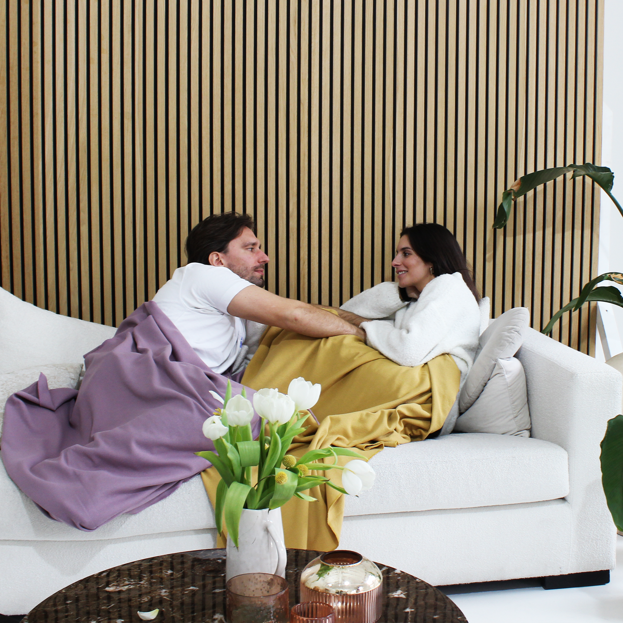 Sommerdecke aus Baumwolle • 150 x 210 cm • Flieder