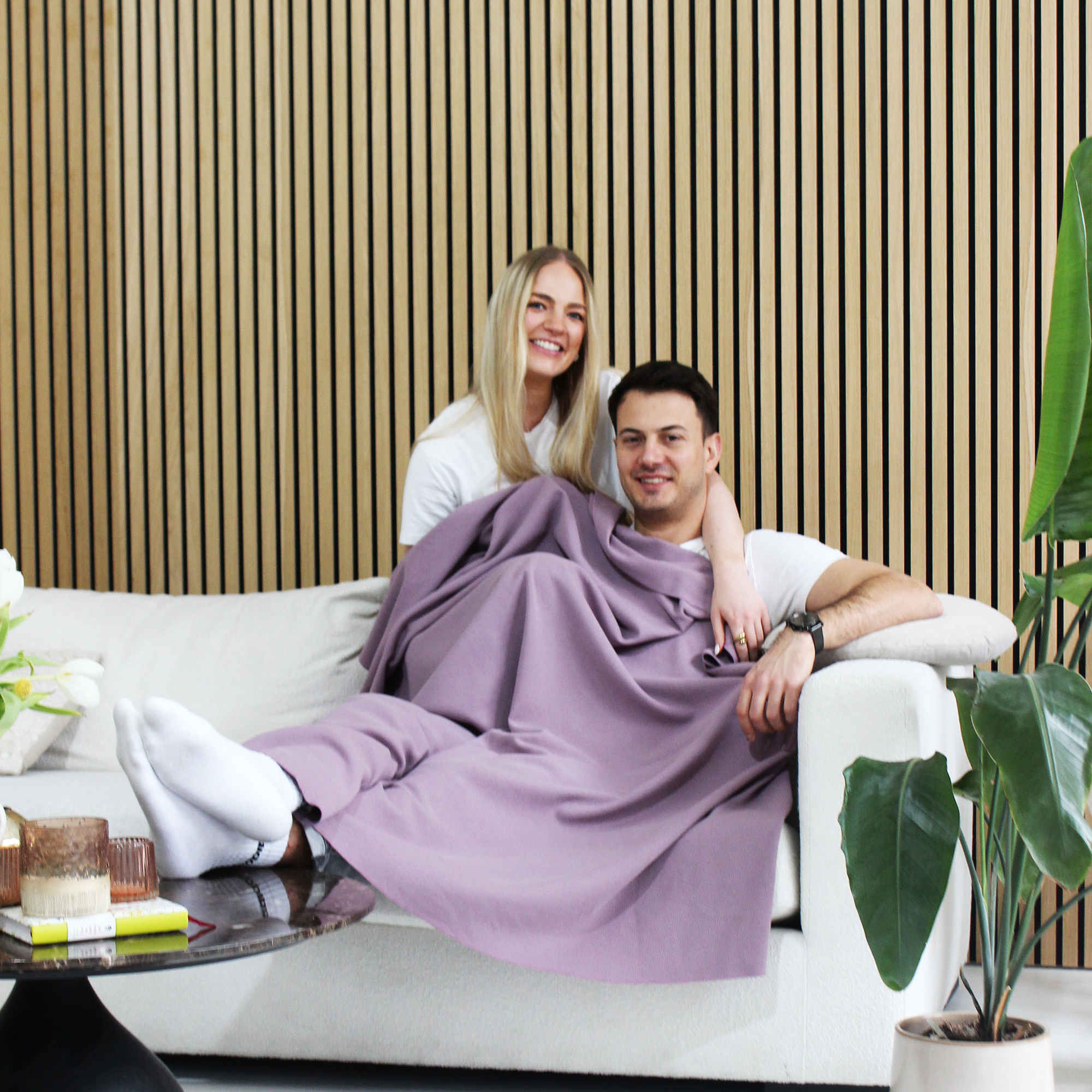 Sommerdecke aus Baumwolle • 150 x 210 cm • Flieder