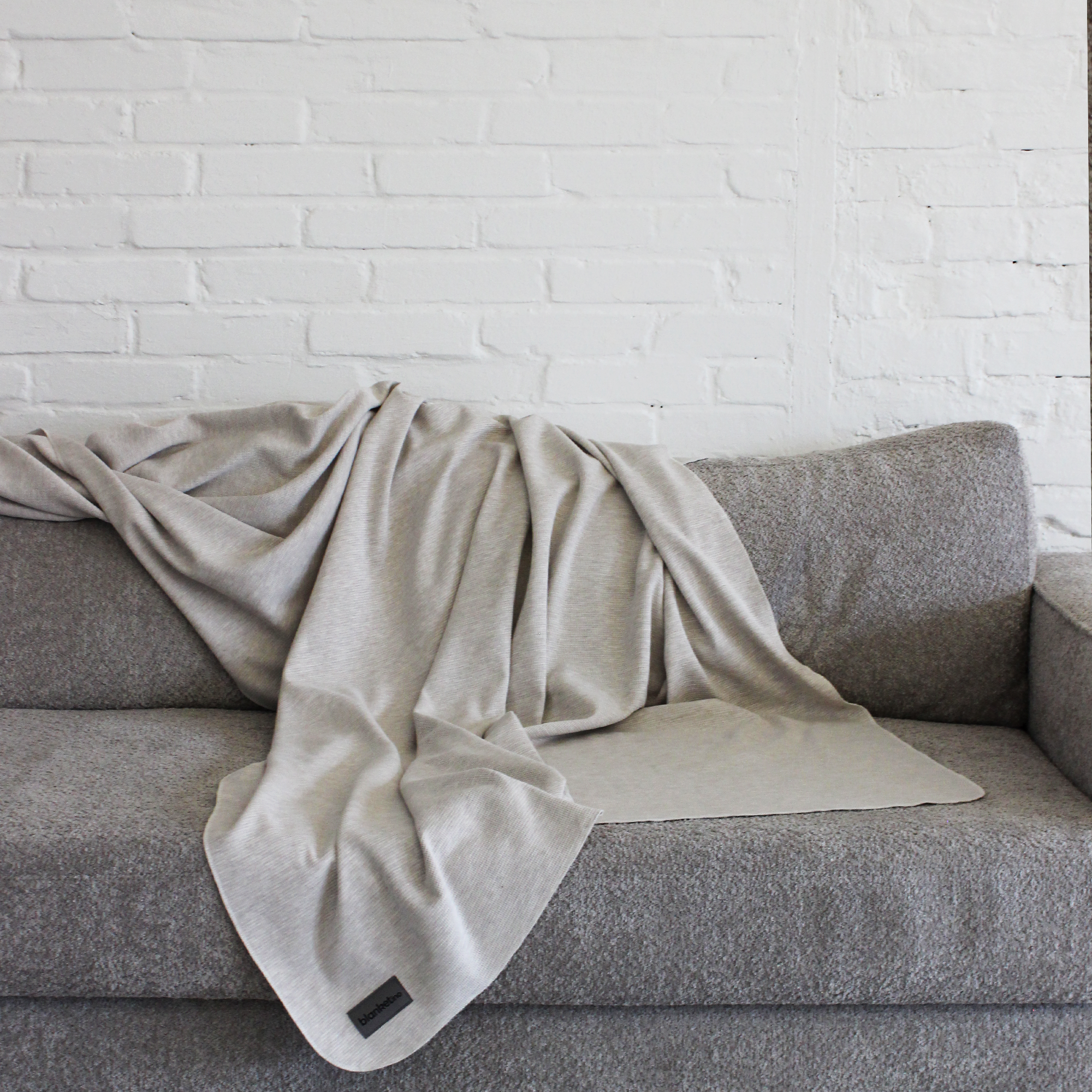 Sommerdecke aus Baumwolle • 150 x 210 cm • Creme • Melange