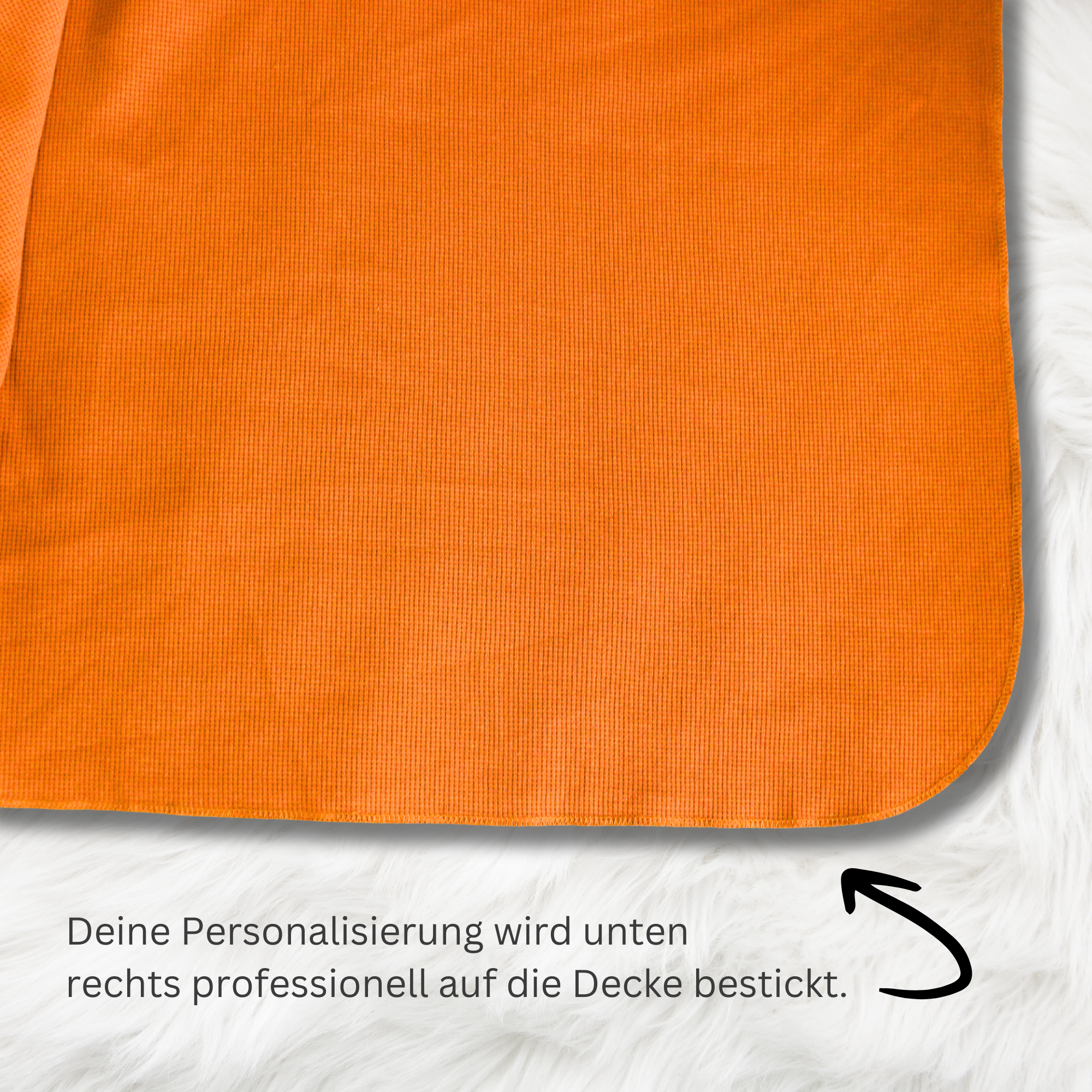 Sommerdecke aus Baumwolle • 150 x 210 cm • Orange