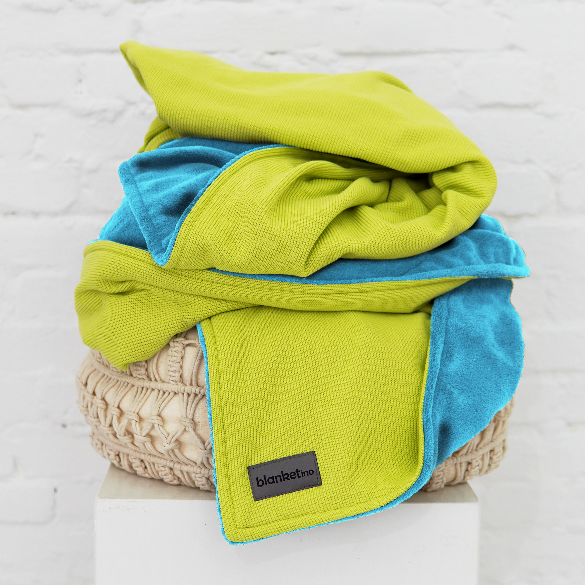 Kuscheldecke • Mini-Strick • Neon
