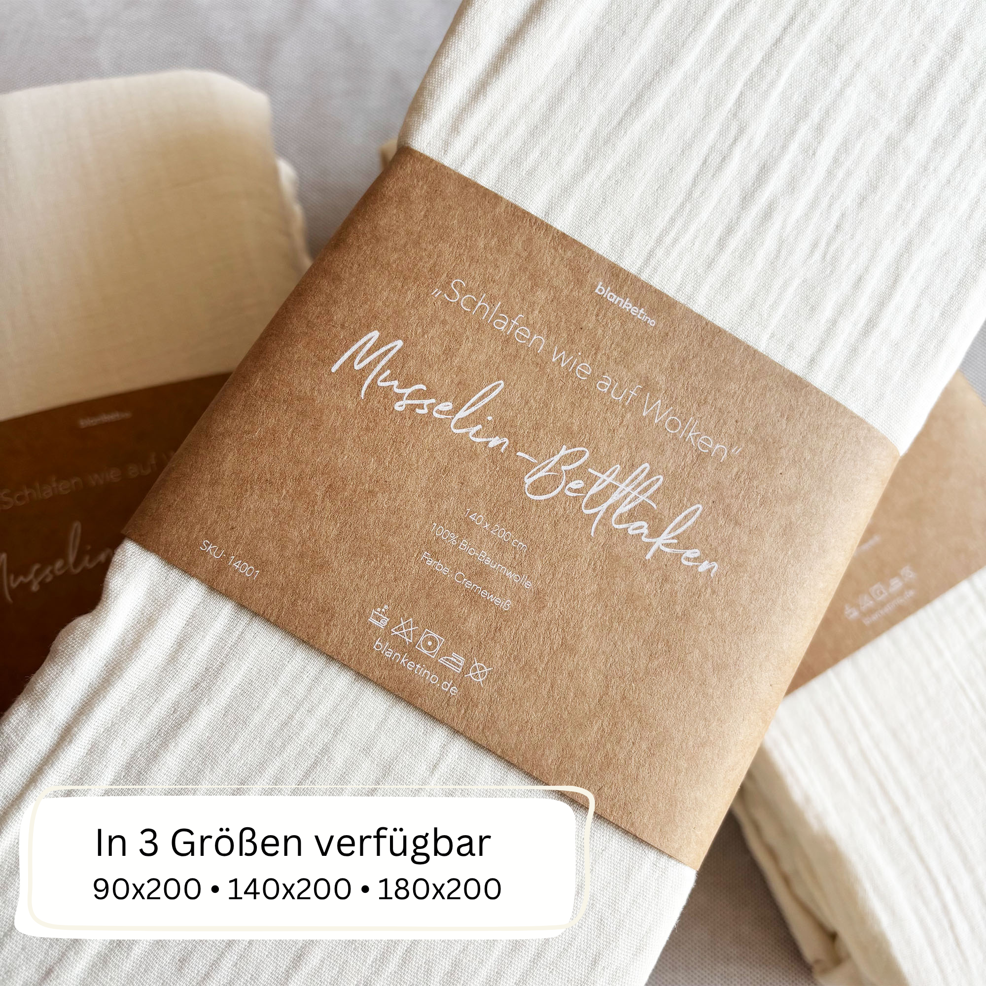 Bio Musselin Spannbettlaken