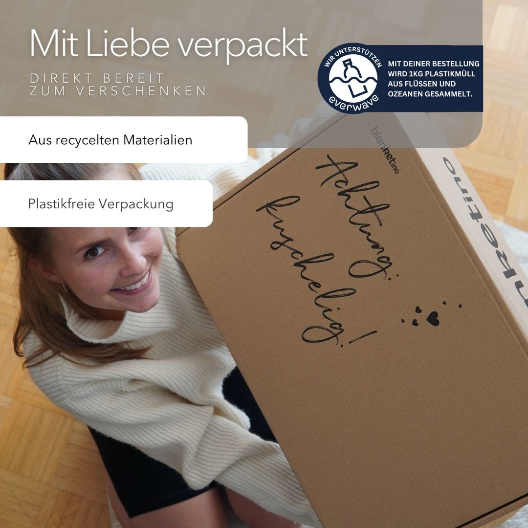 Kuscheldecke "Natur" • 210 x 140 cm • Latte Macchiato • Beige