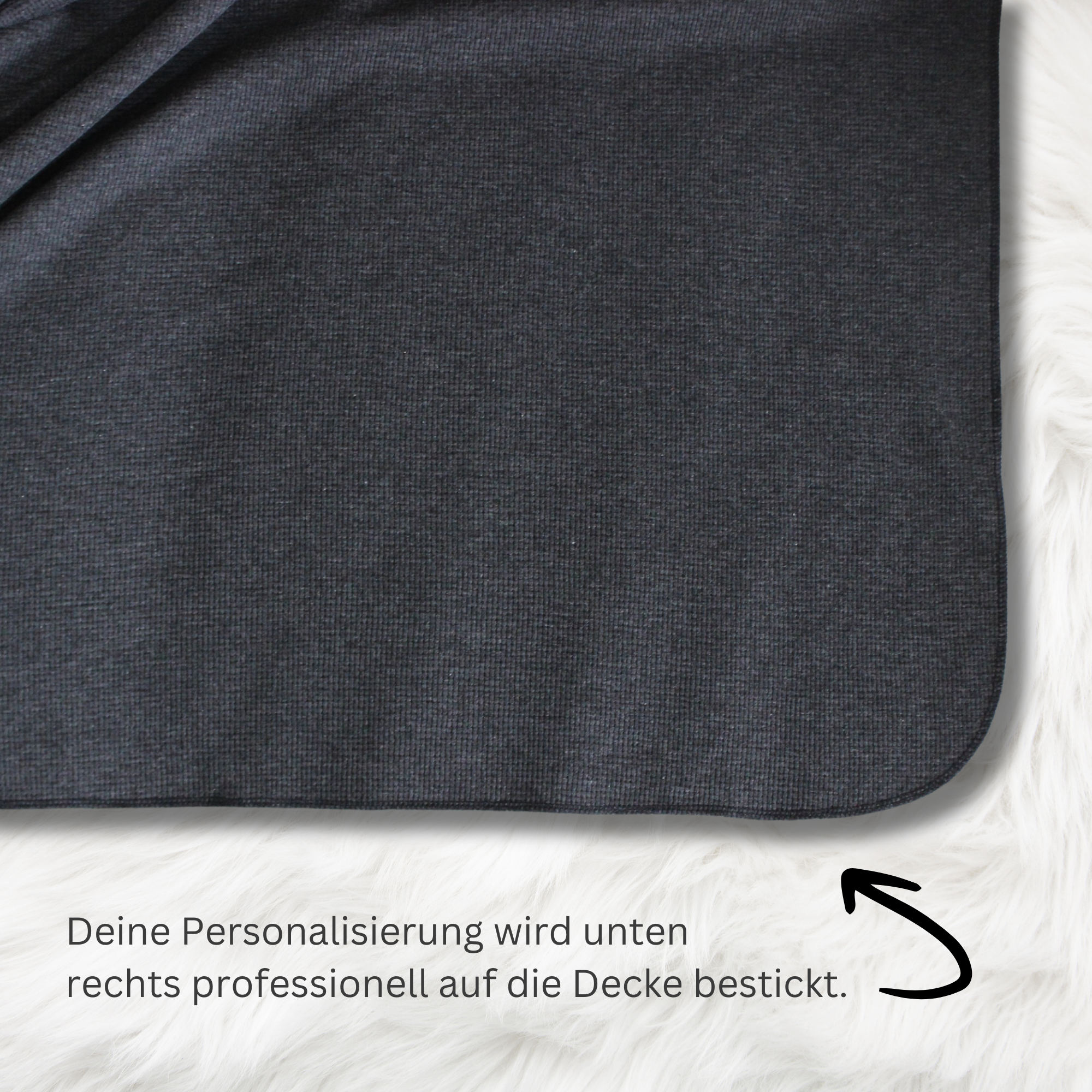 Leichte Baumwolldecke • 150 x 210 cm • Anthrazit