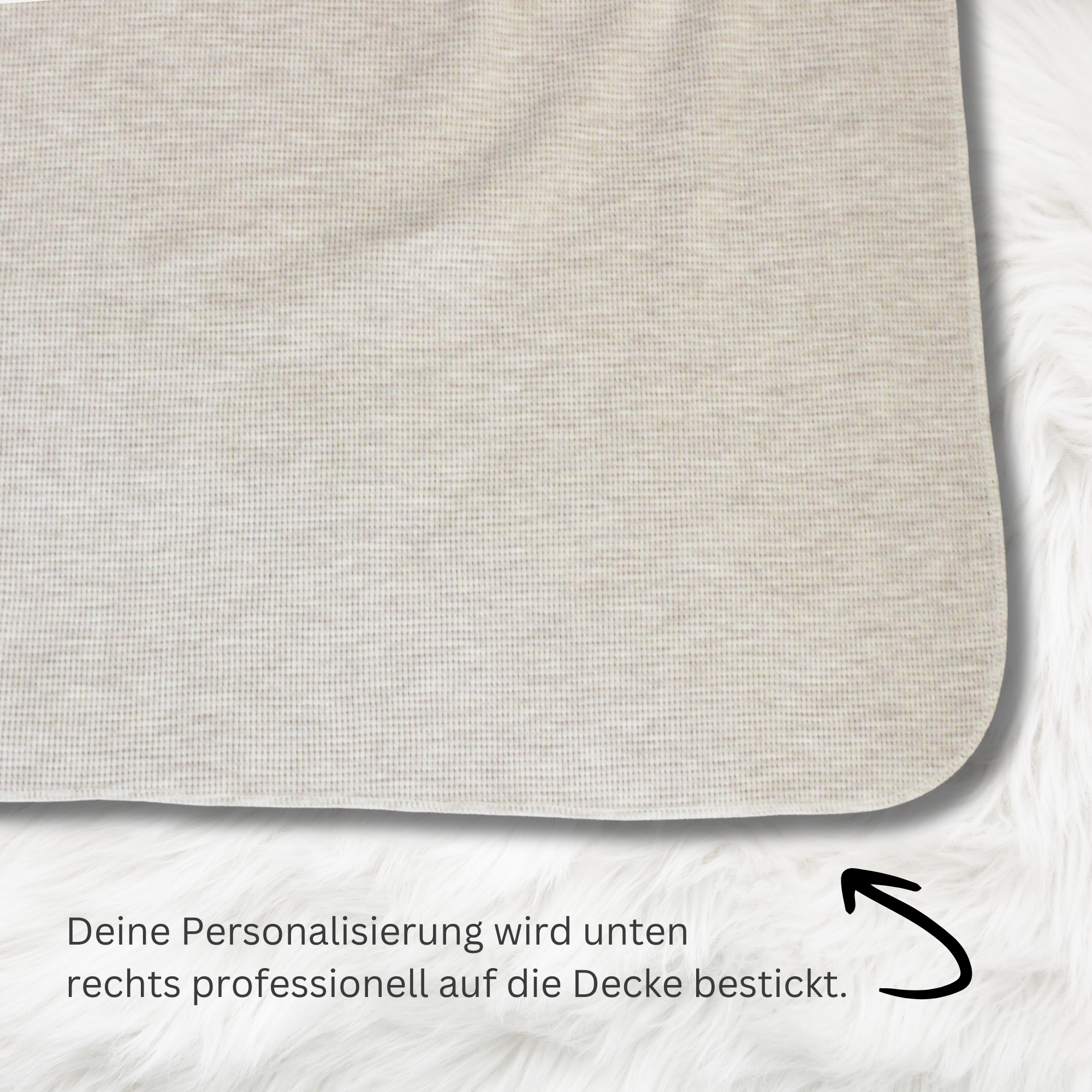 Sommerdecke aus Baumwolle • 150 x 210 cm • Creme • Melange