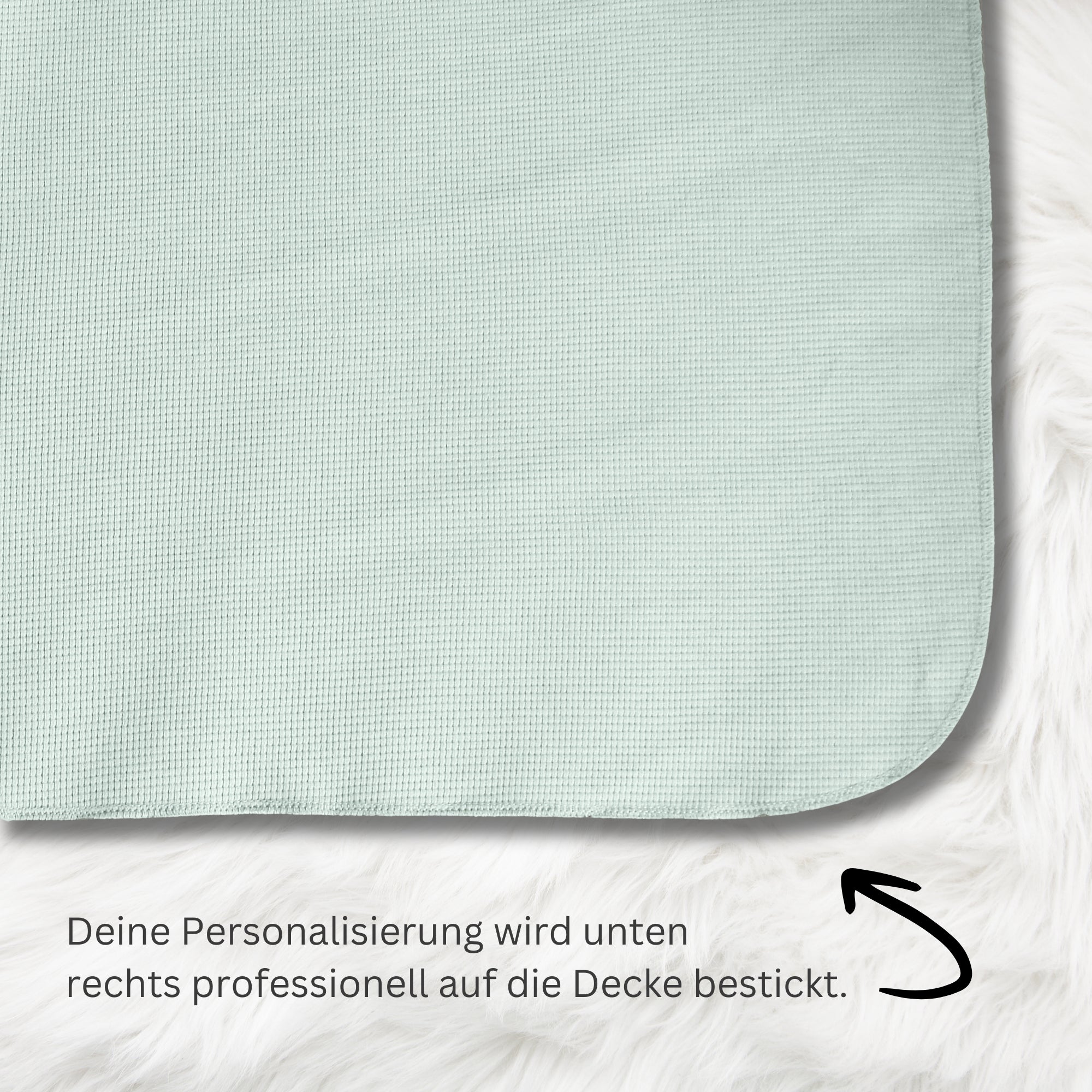 Leichte Baumwolldecke • 150 x 210 cm • Salbei