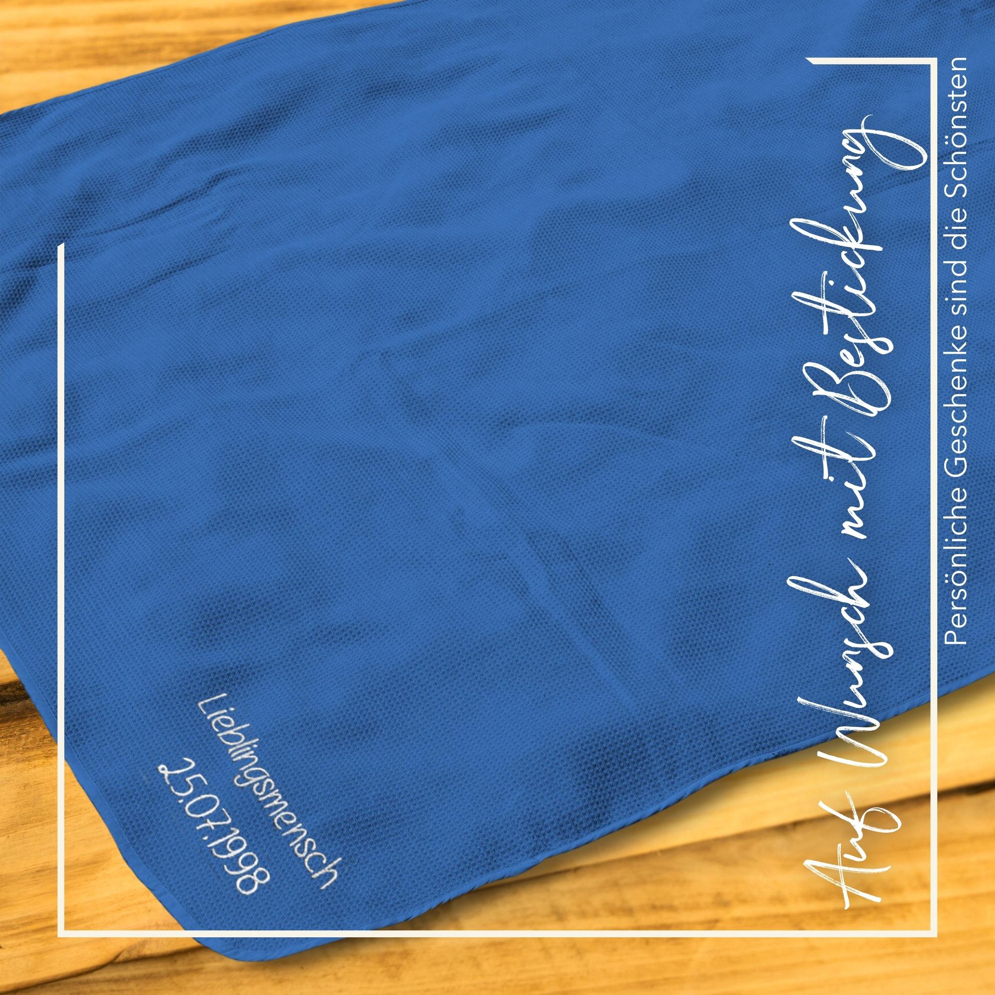 Saunahandtuch aus 100% Baumwolle • 80 x 200 cm • Azurblau