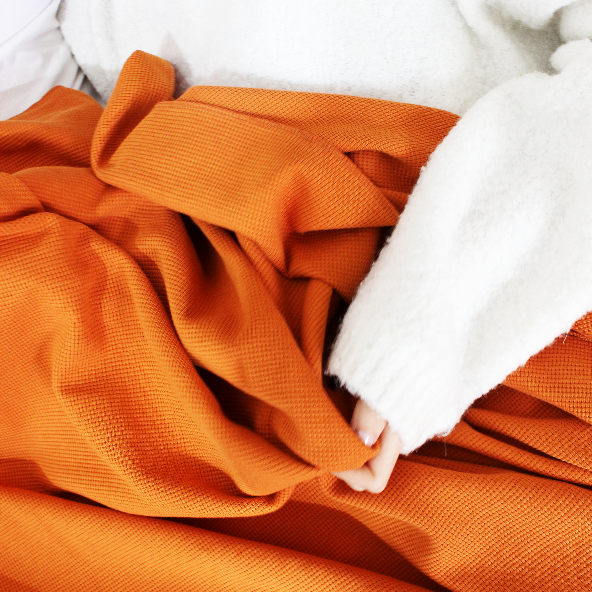 Sommerdecke aus Baumwolle • 150 x 210 cm • Orange