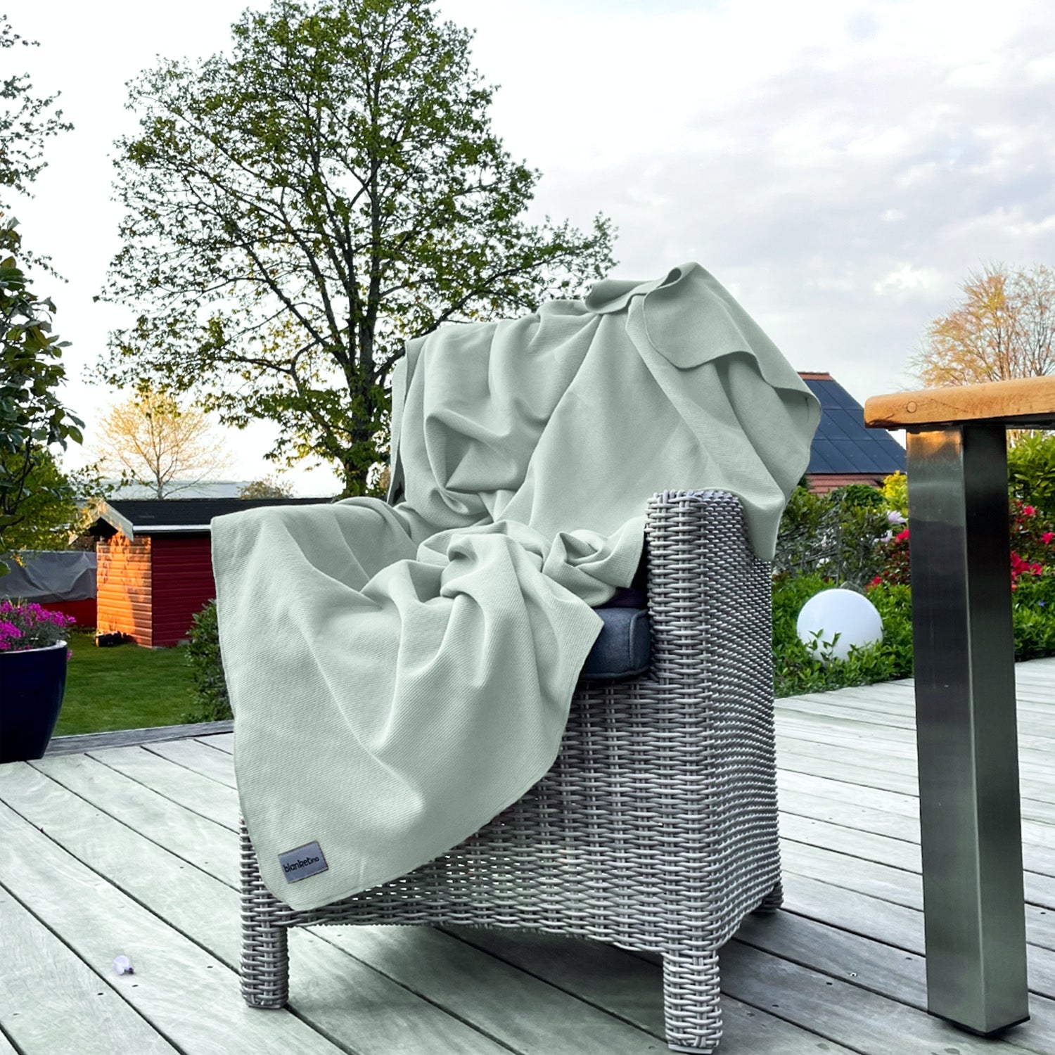 Sommerdecke aus Baumwolle • 150 x 210 cm • Salbei