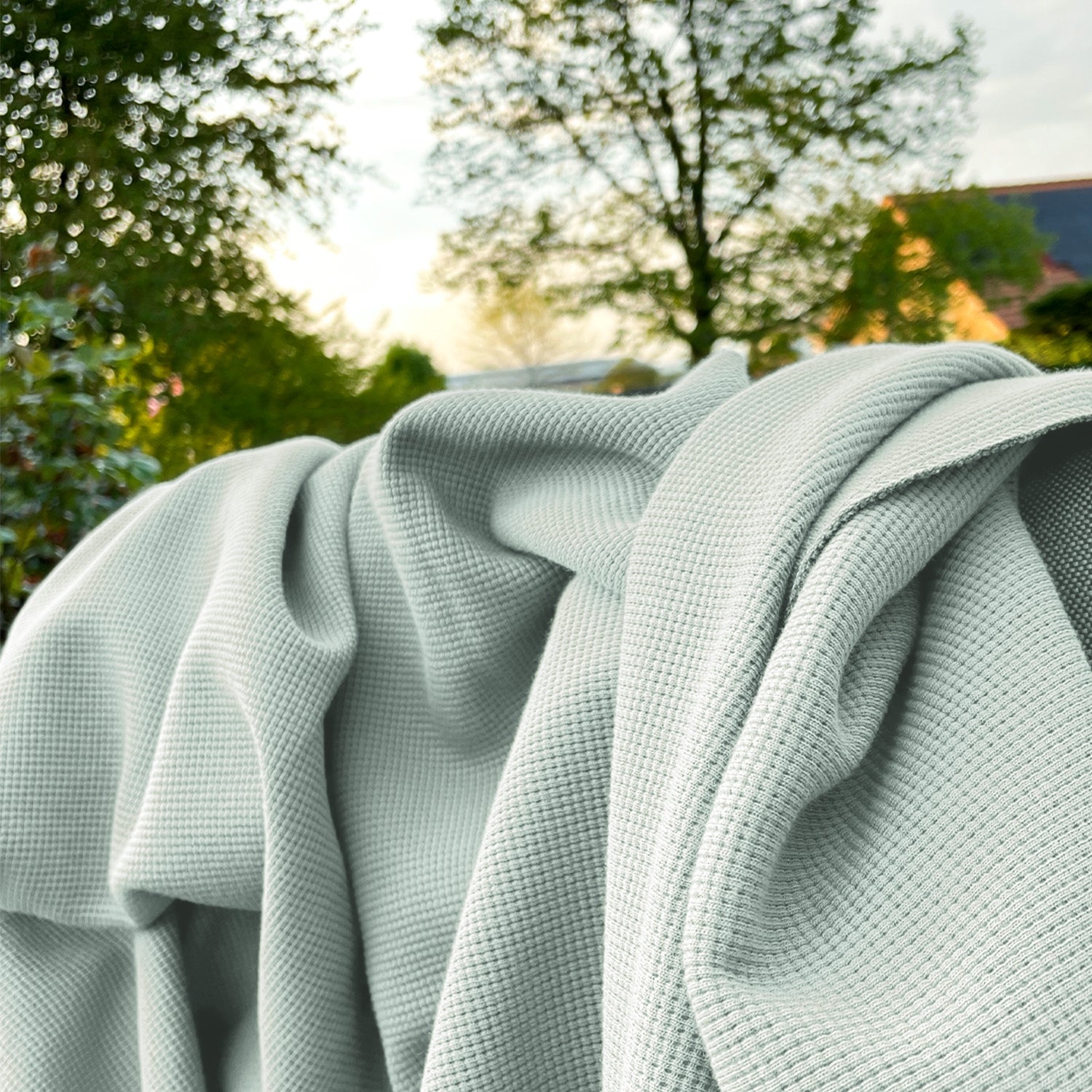 Sommerdecke aus Baumwolle • 150 x 210 cm • Salbei