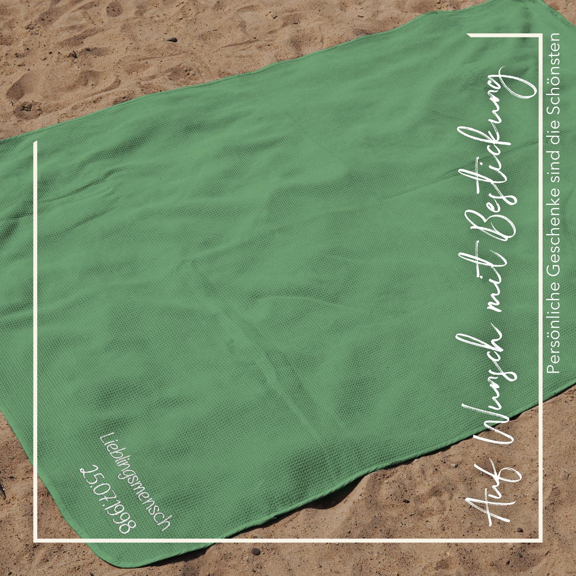 Strandhandtuch XL aus 100% Baumwolle • 145 x 200 cm • Seegrasgrün