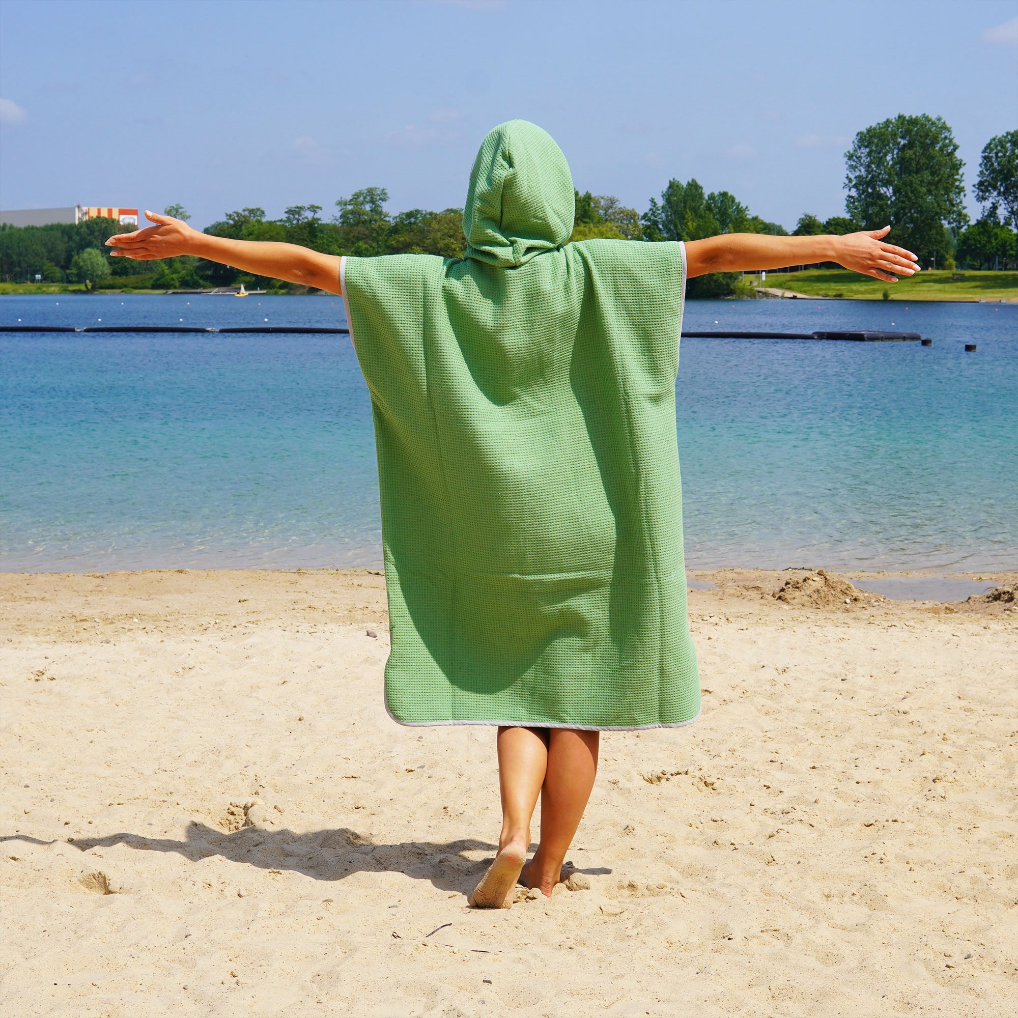 Poncho für Strand und Sauna • Seegrasgrün