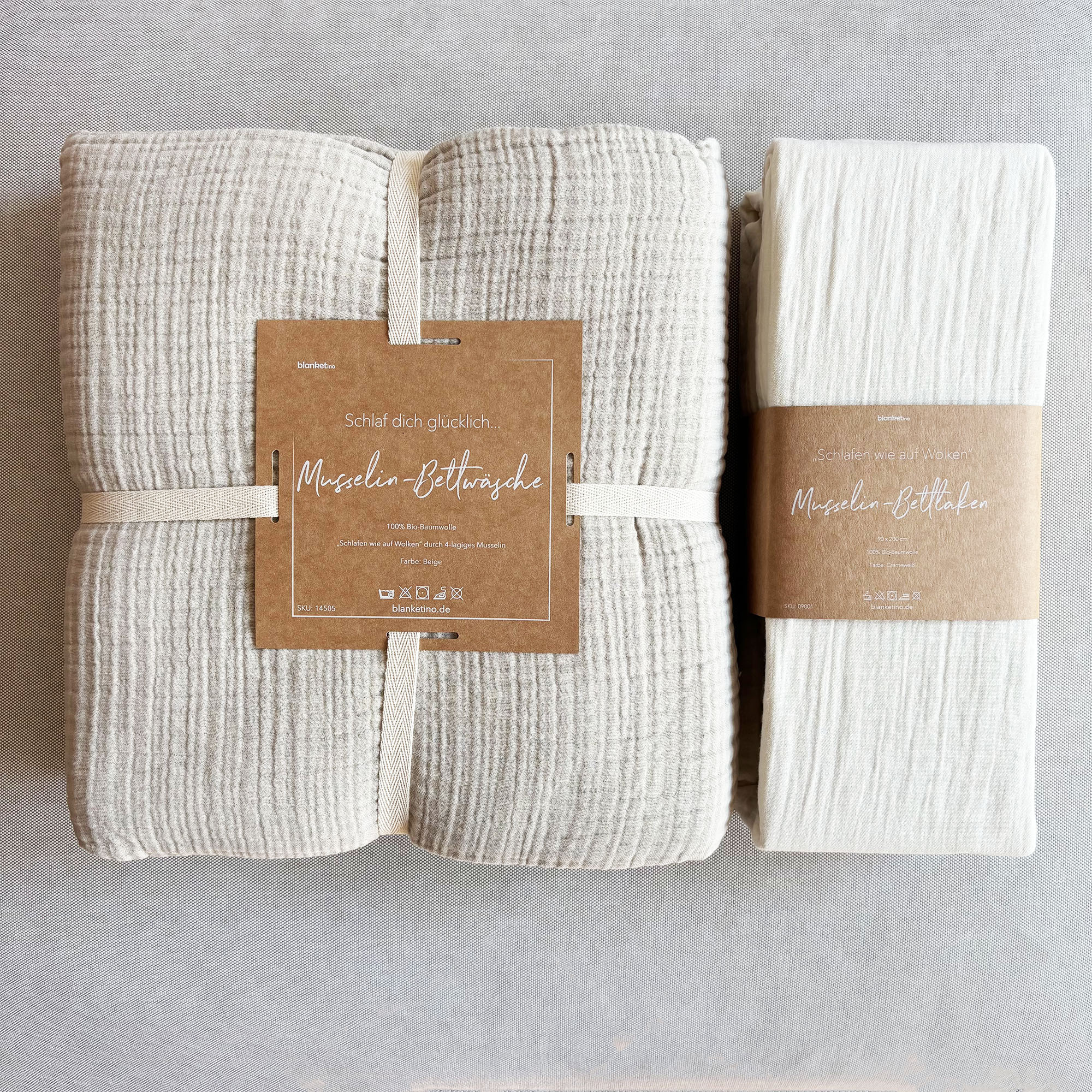 Bio Musselin Spannbettlaken
