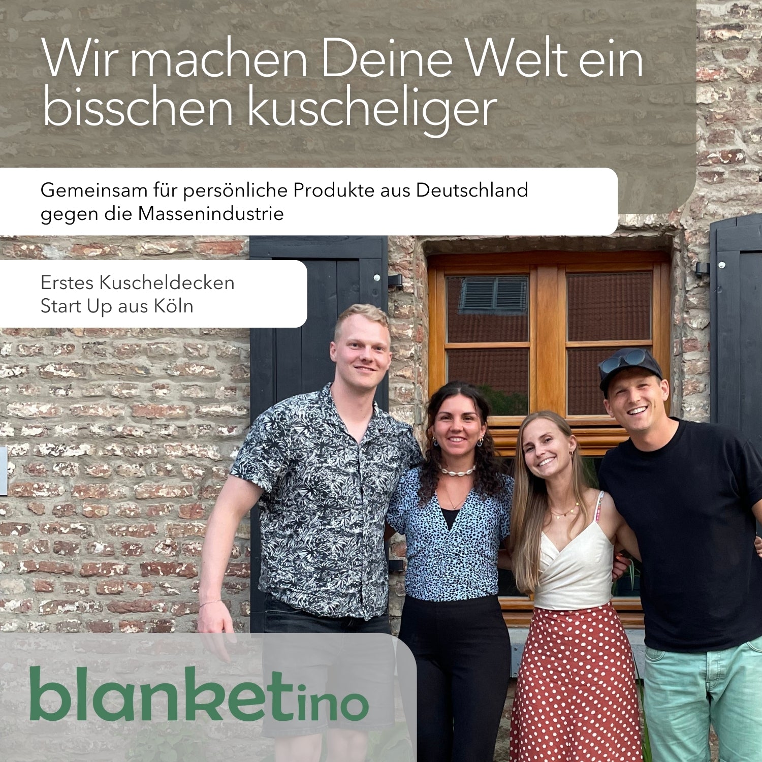 Kuscheldecke mit Baumwollstrick · Dunkelgrün