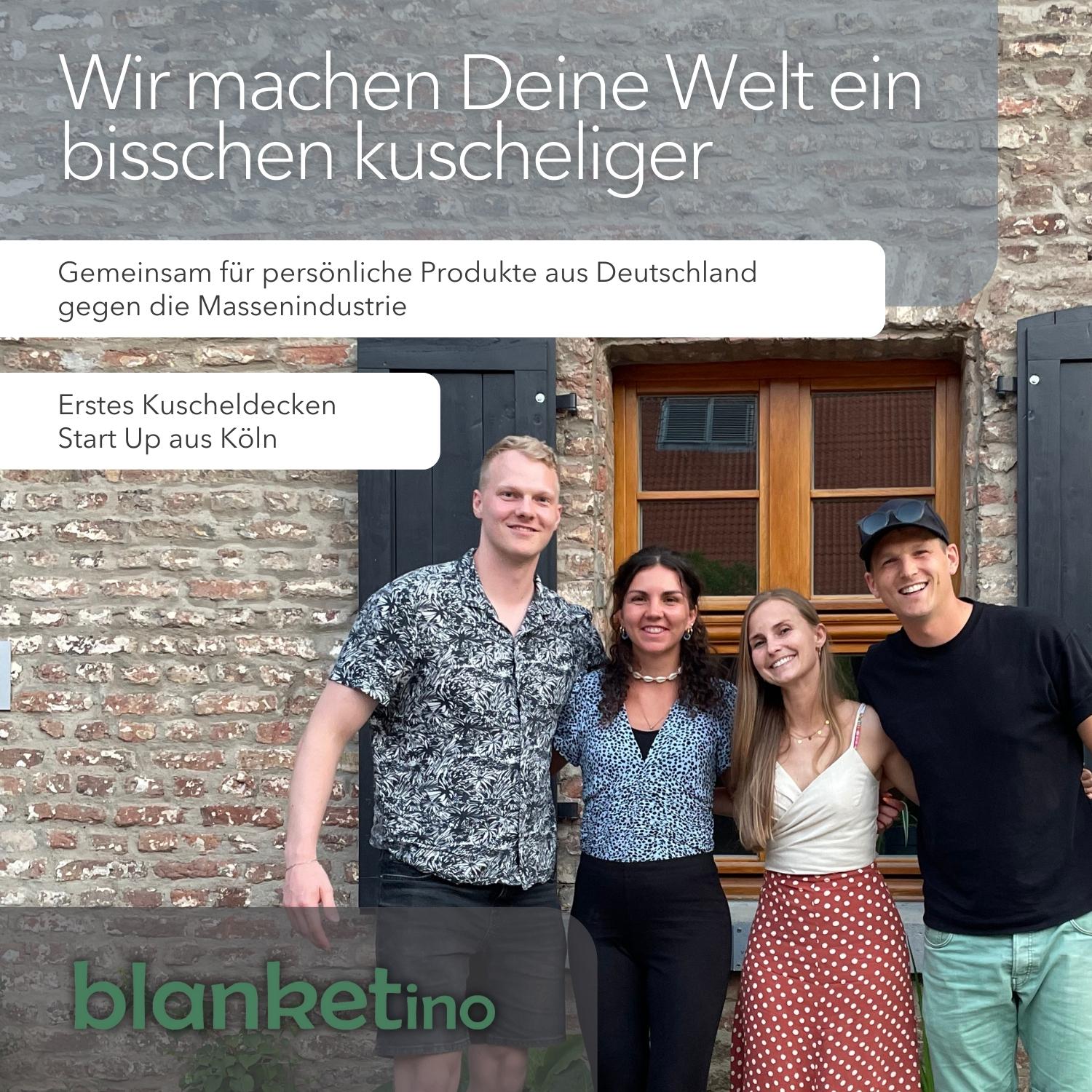 Kuscheldecke "Vollkommen" Wolkenblau · Meeresblau