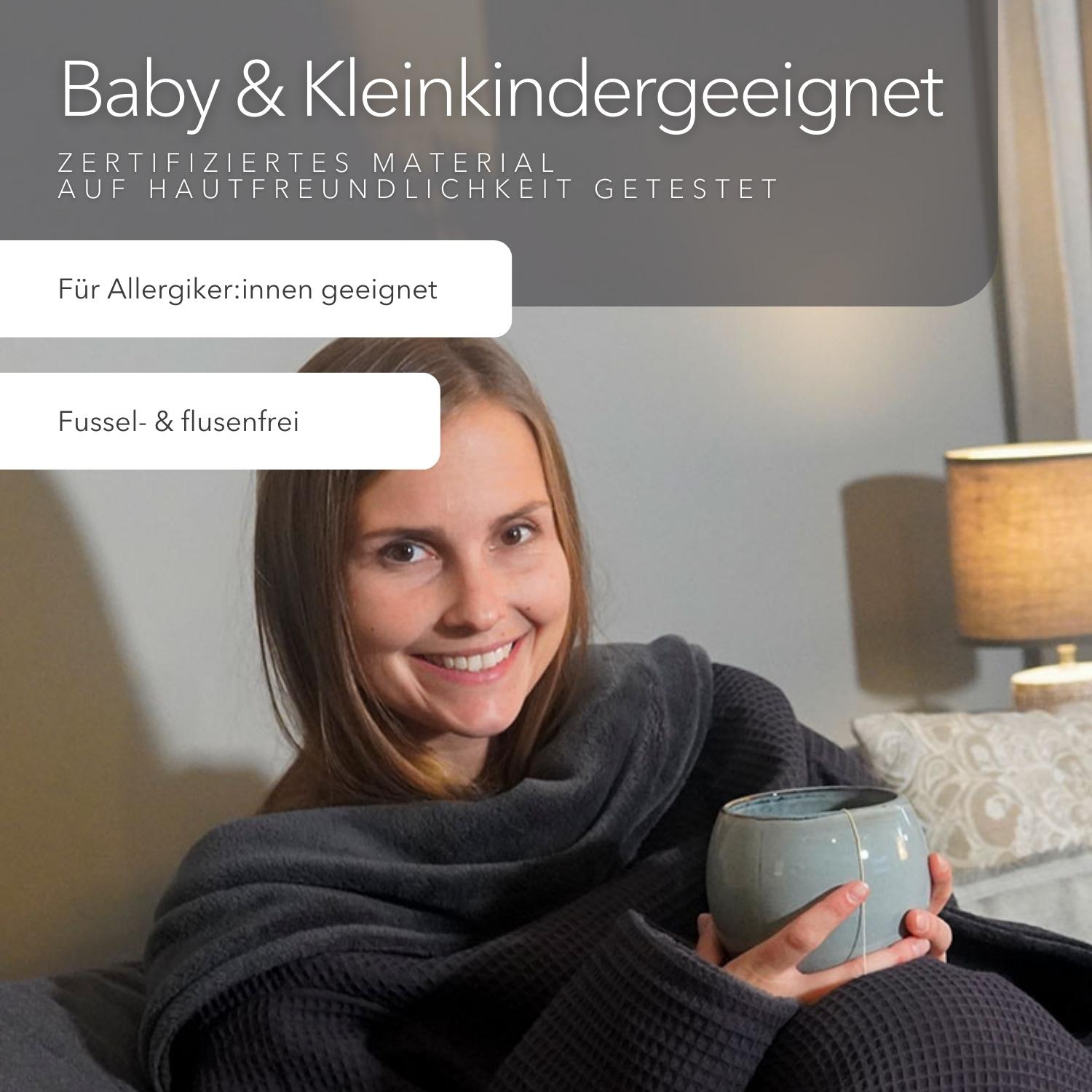 Kuscheldecke mit Ärmeln · Vollkommen · Vulkangrau