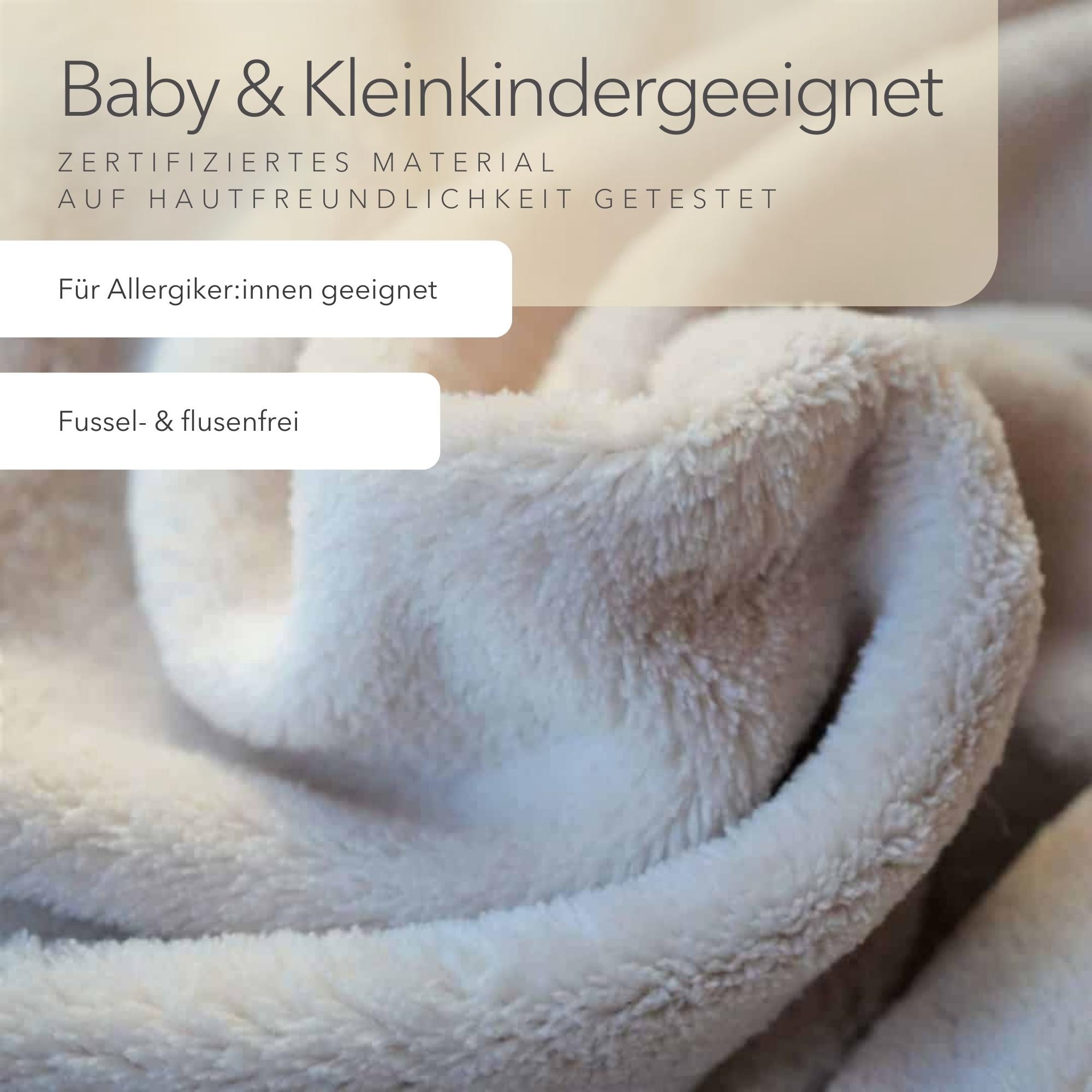Kuscheldecke "Vollkommen" Creme · Sandweiß