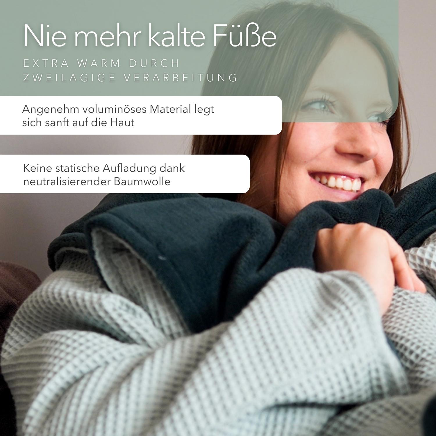 Kuscheldecke mit Ärmeln · Vollkommen · Mint · Smaragdgrün