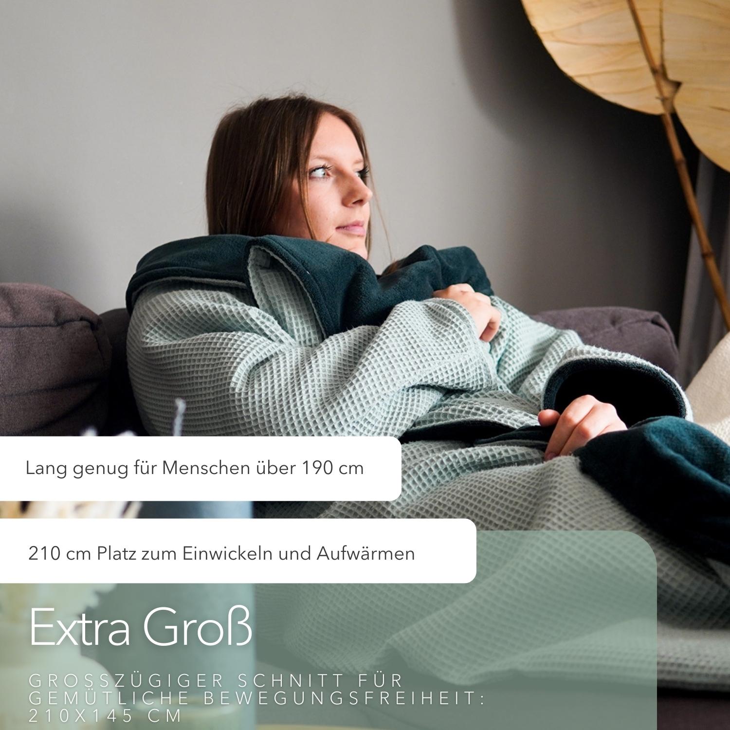 Kuscheldecke mit Ärmeln · Vollkommen · Mint · Smaragdgrün