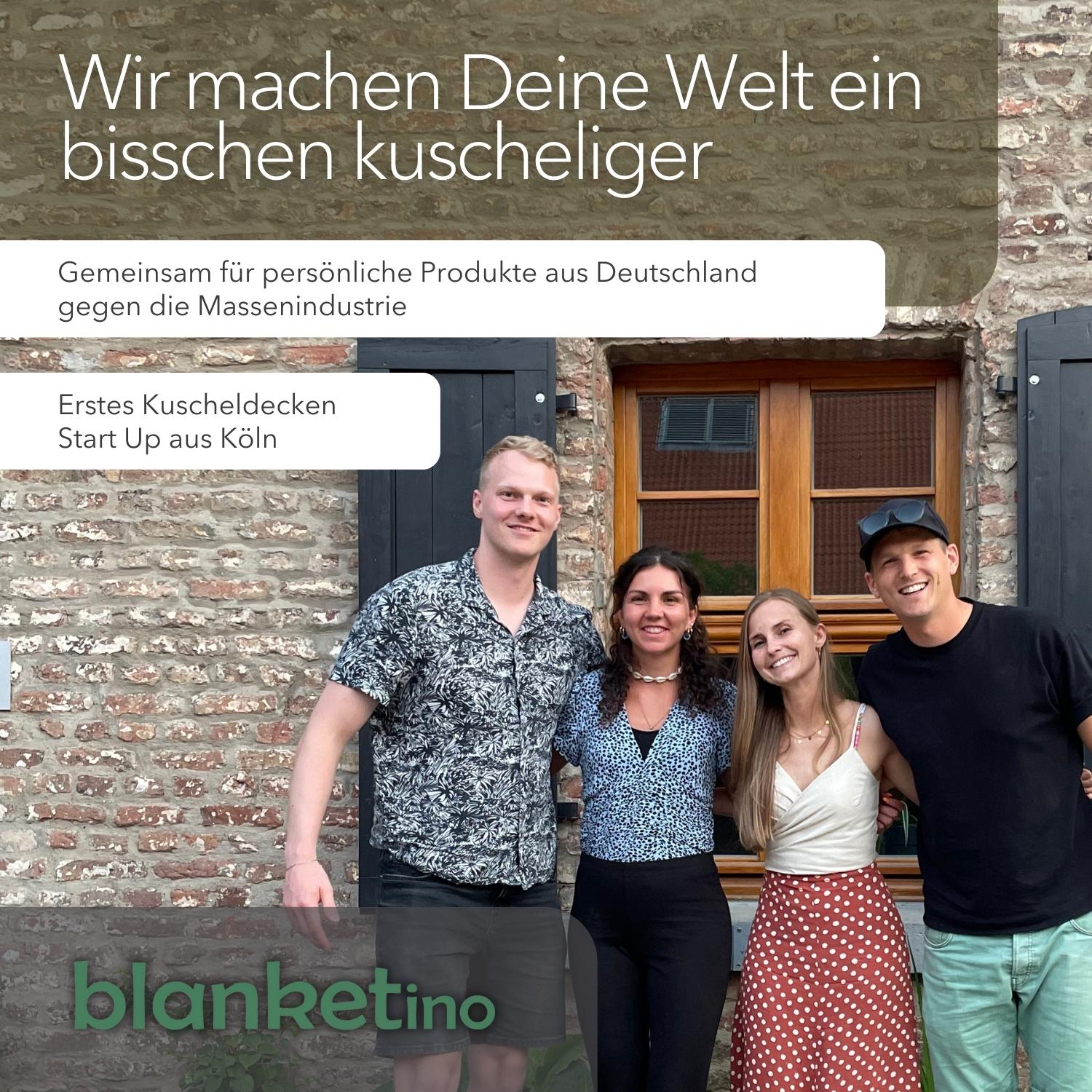 Kuscheldecke mit Ärmeln · Vollkommen · Waldgrün · Sandweiß