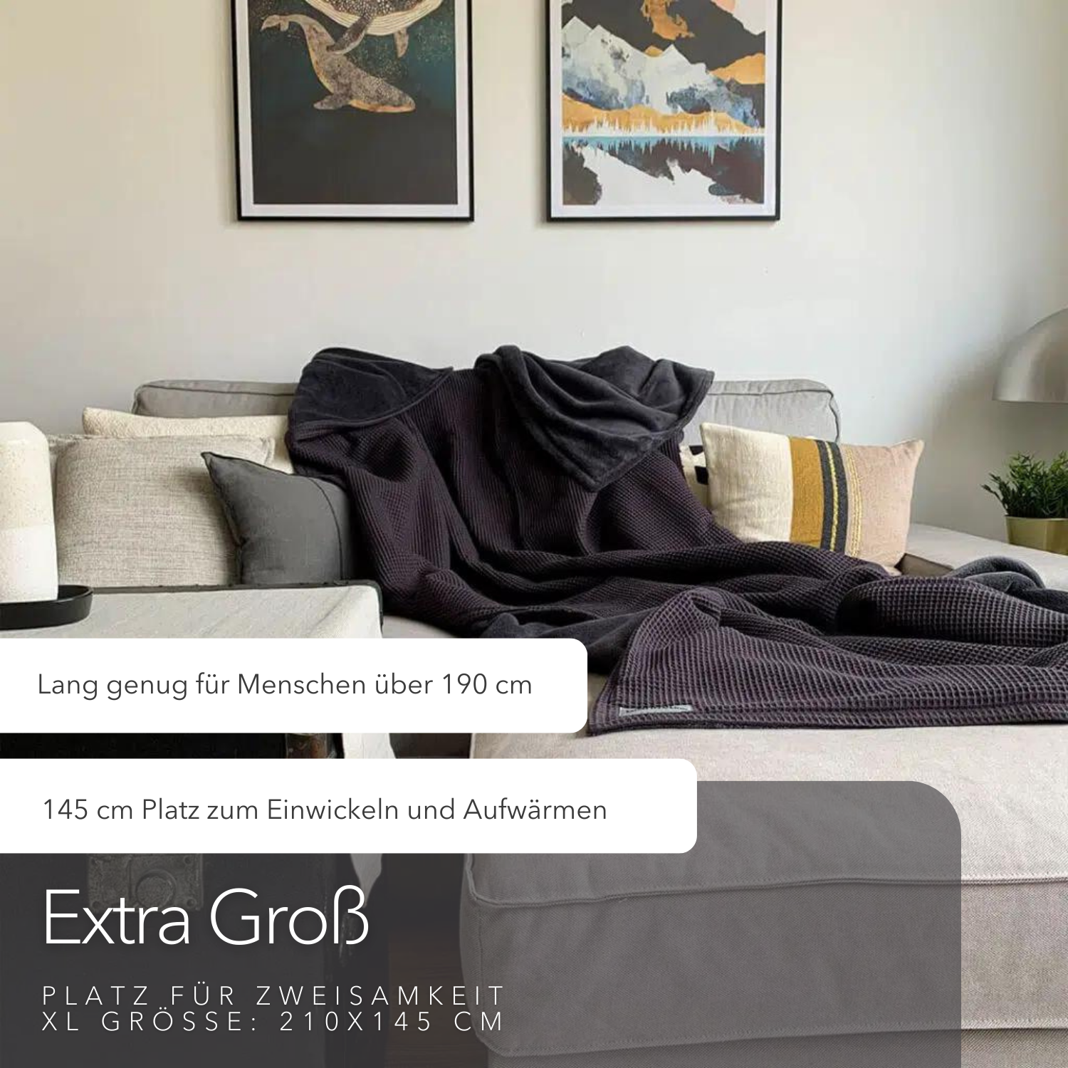 Kuscheldecke "Vollkommen" · Vulkangrau