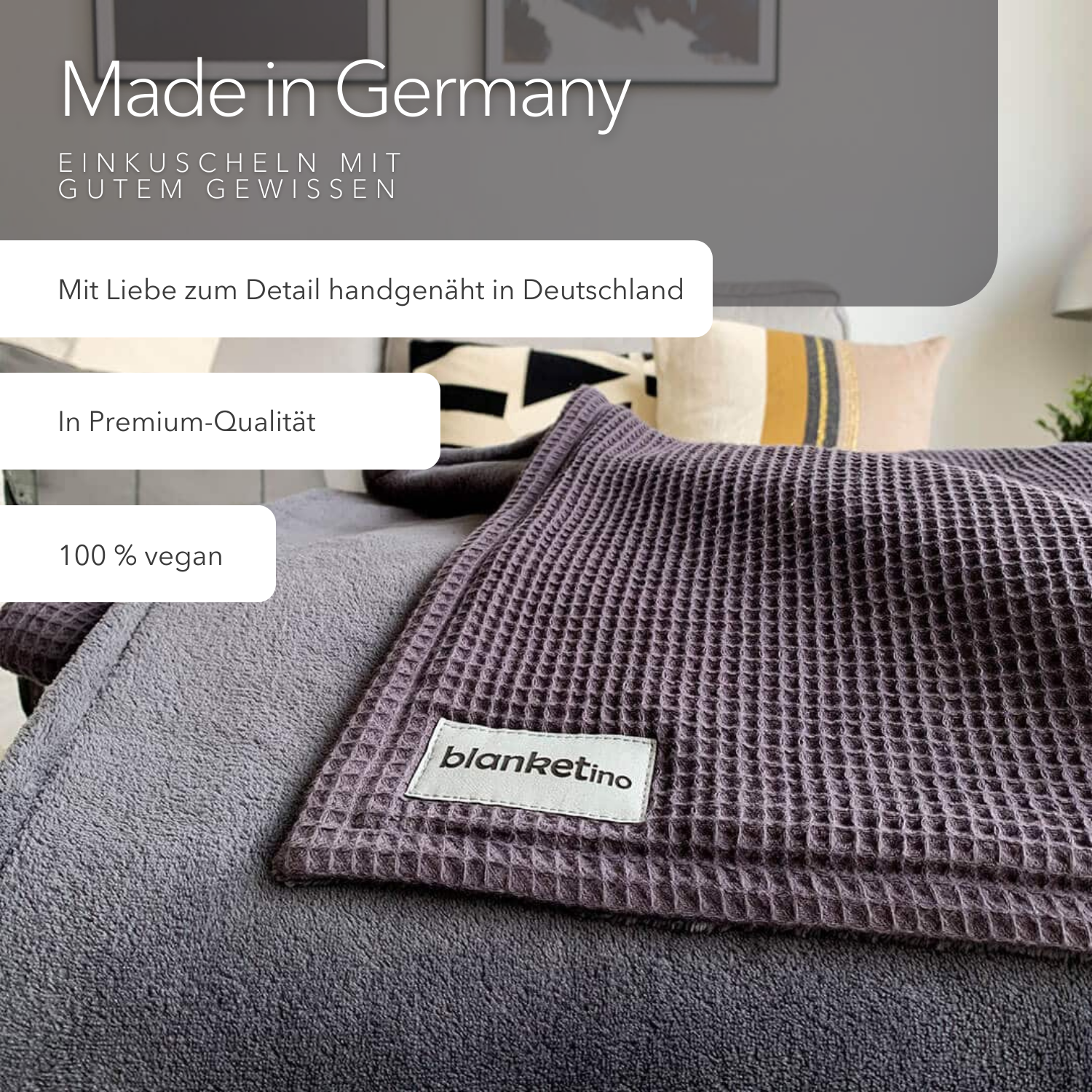 Kuscheldecke "Vollkommen" · Vulkangrau