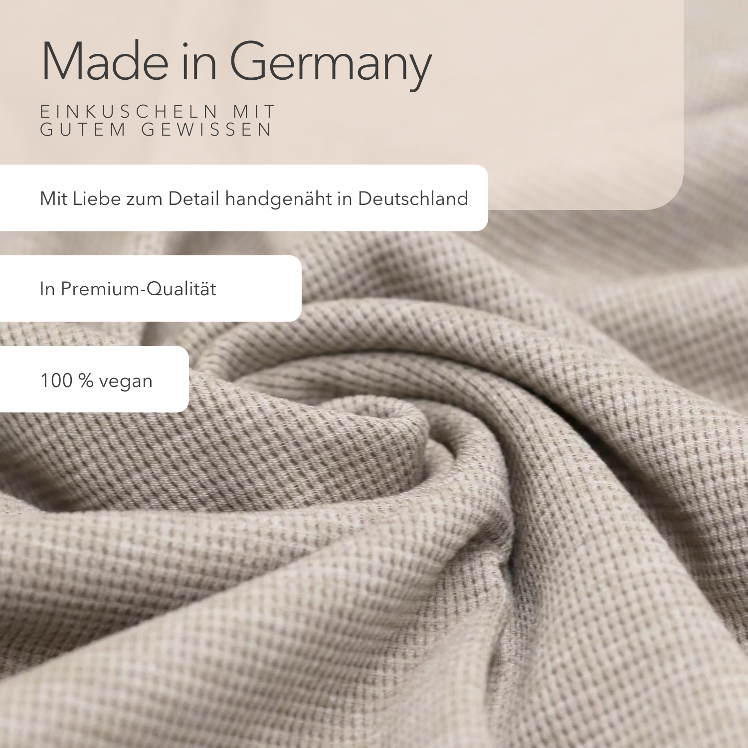 Sommerdecke aus Baumwolle • 150 x 210 cm • Creme • Melange