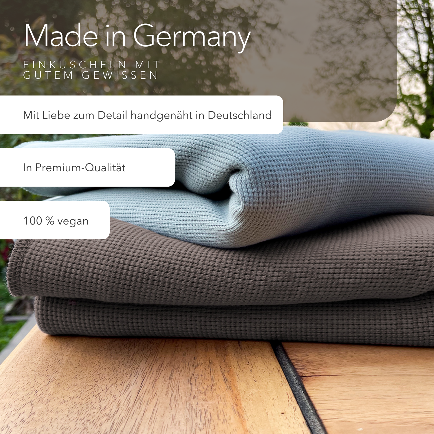 Leichte Baumwolldecke • 150 x 210 cm • Steinbraun