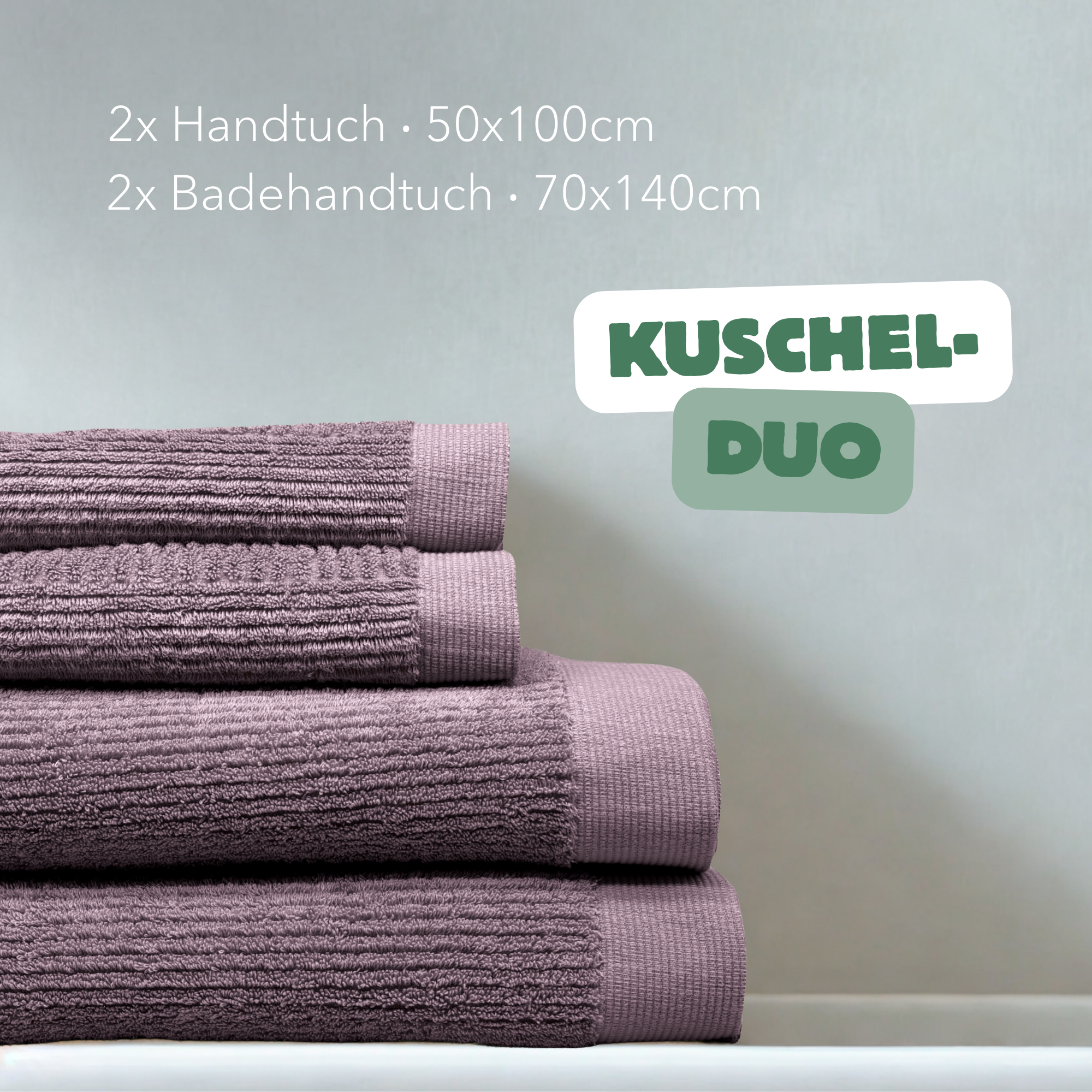 Kuschelige Handtücher im Kuschel-Duo-Set