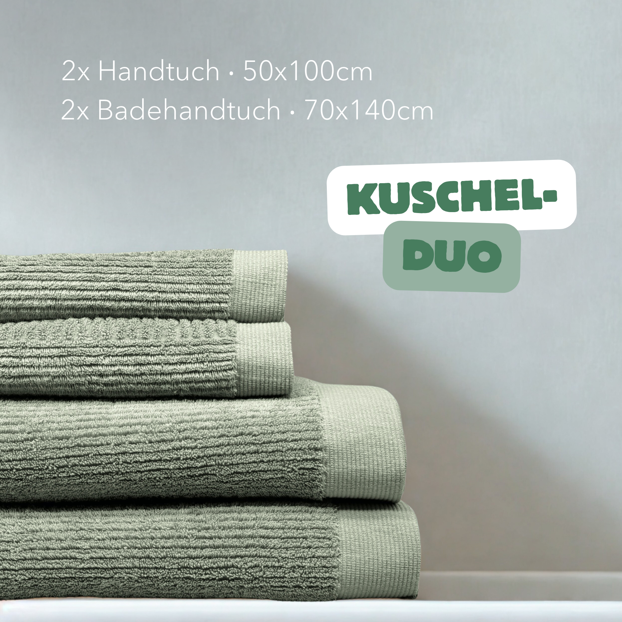 Kuschelige Handtücher im Kuschel-Duo-Set