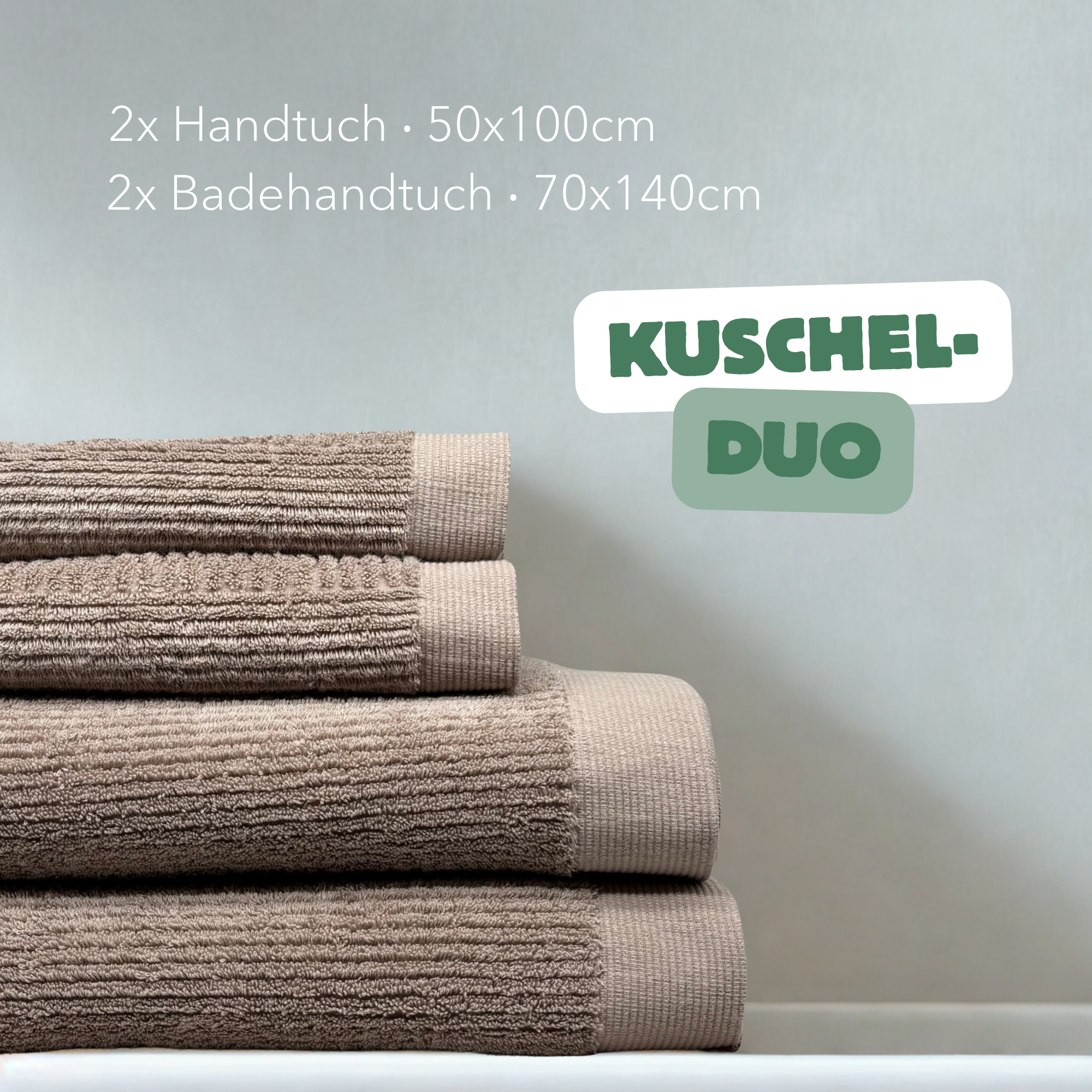 Kuschelige Handtücher im Kuschel-Duo-Set