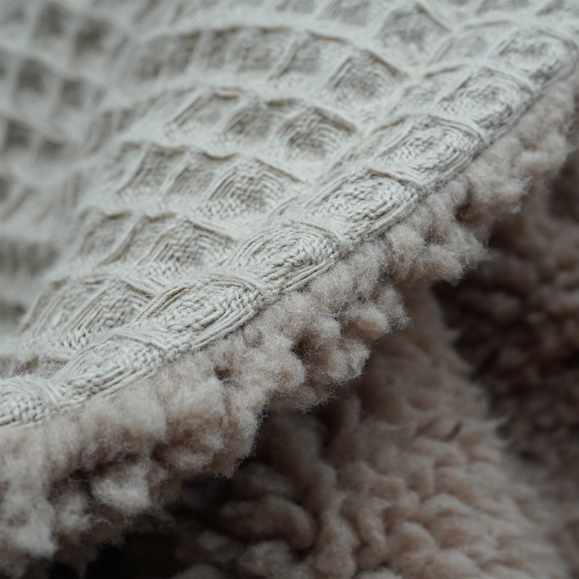 Kuscheldecke mit Teddy-Fleece • Latte Macchiato • Beige • 145 x 210 cm