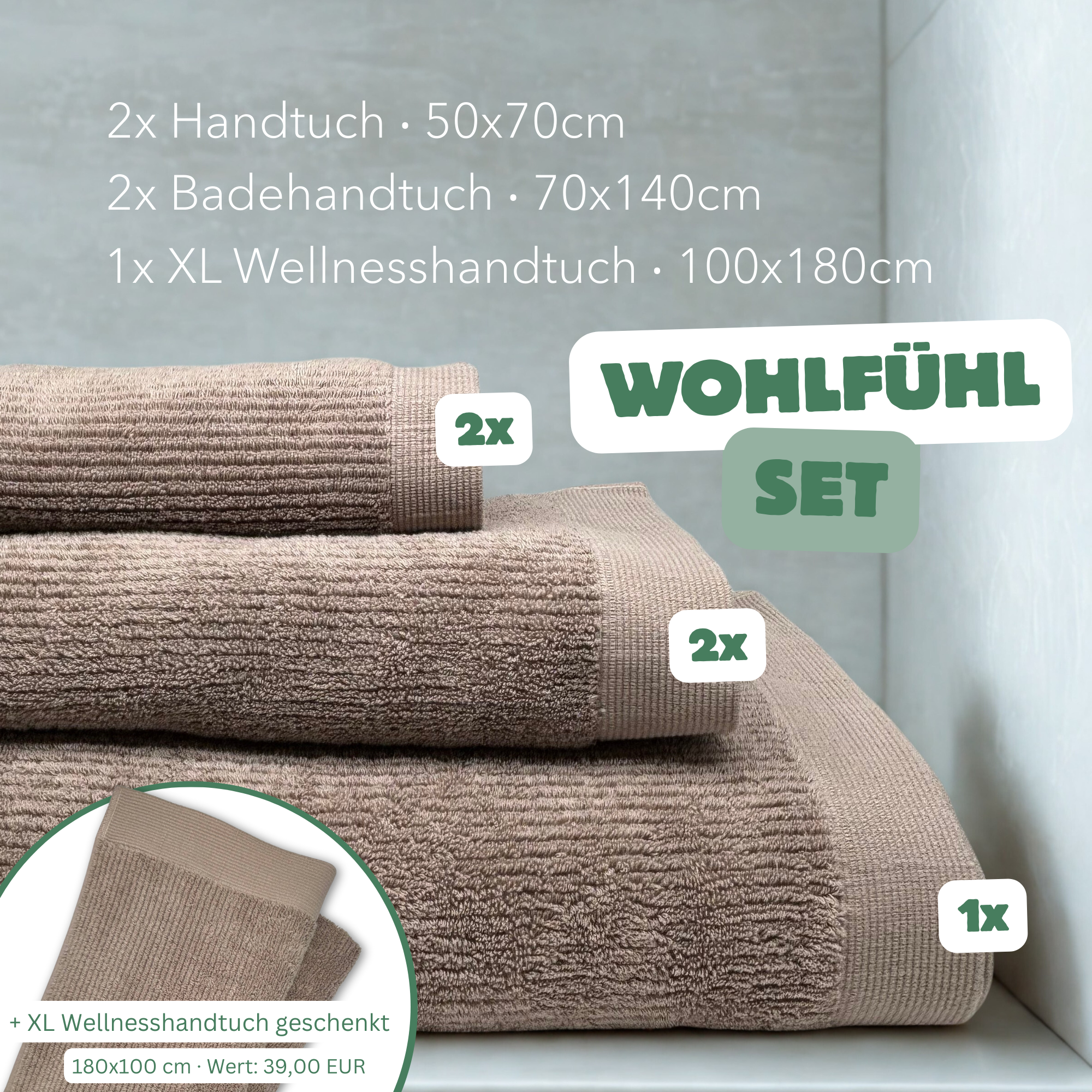 Kuschelige Handtücher im Wohlfühl-Set