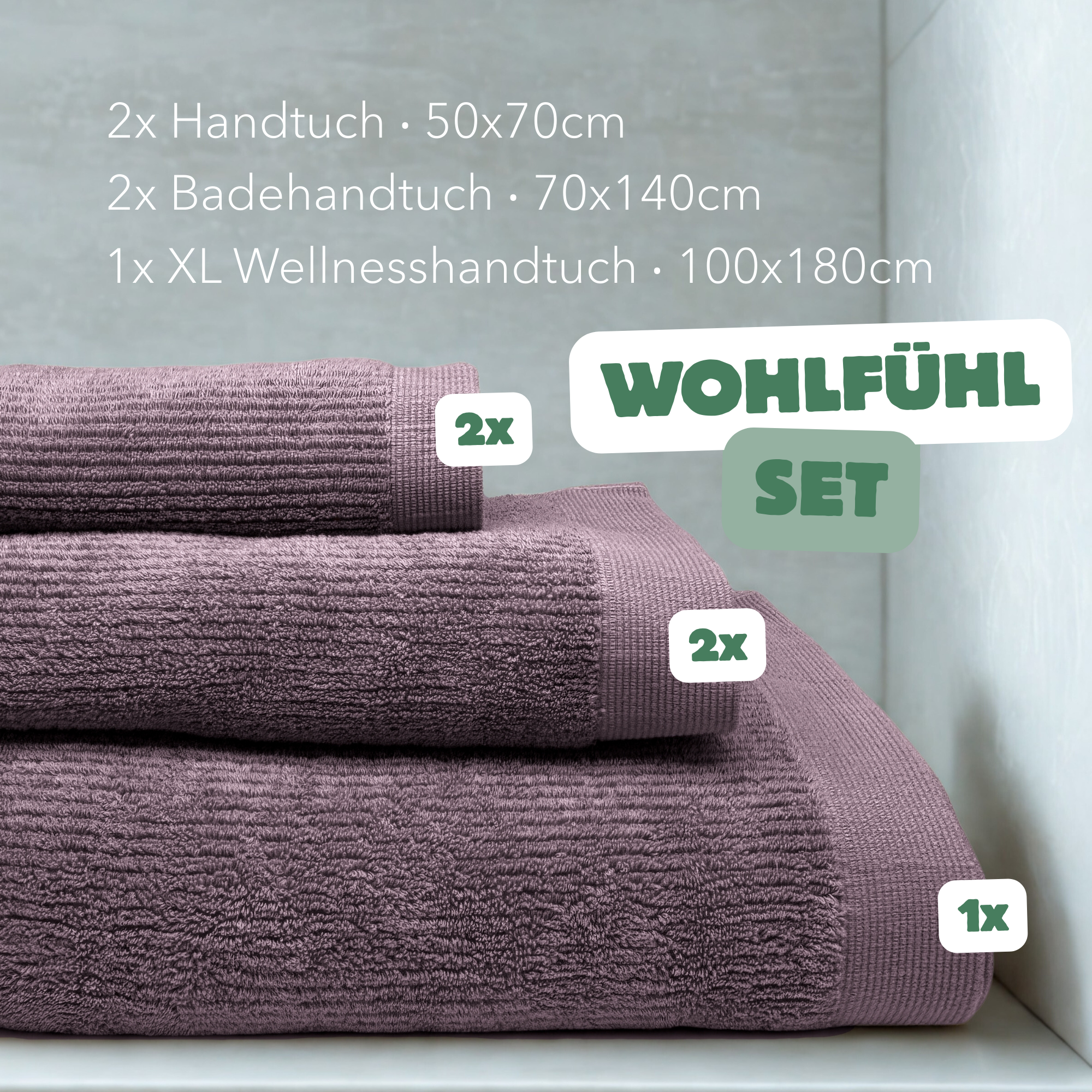 Kuschelige Handtücher im Wohlfühl-Set