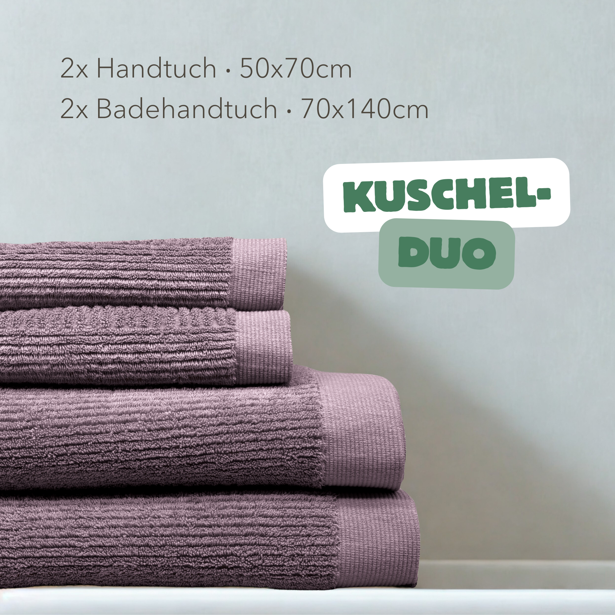 Kuschelige Handtücher im Kuschel-Duo-Set